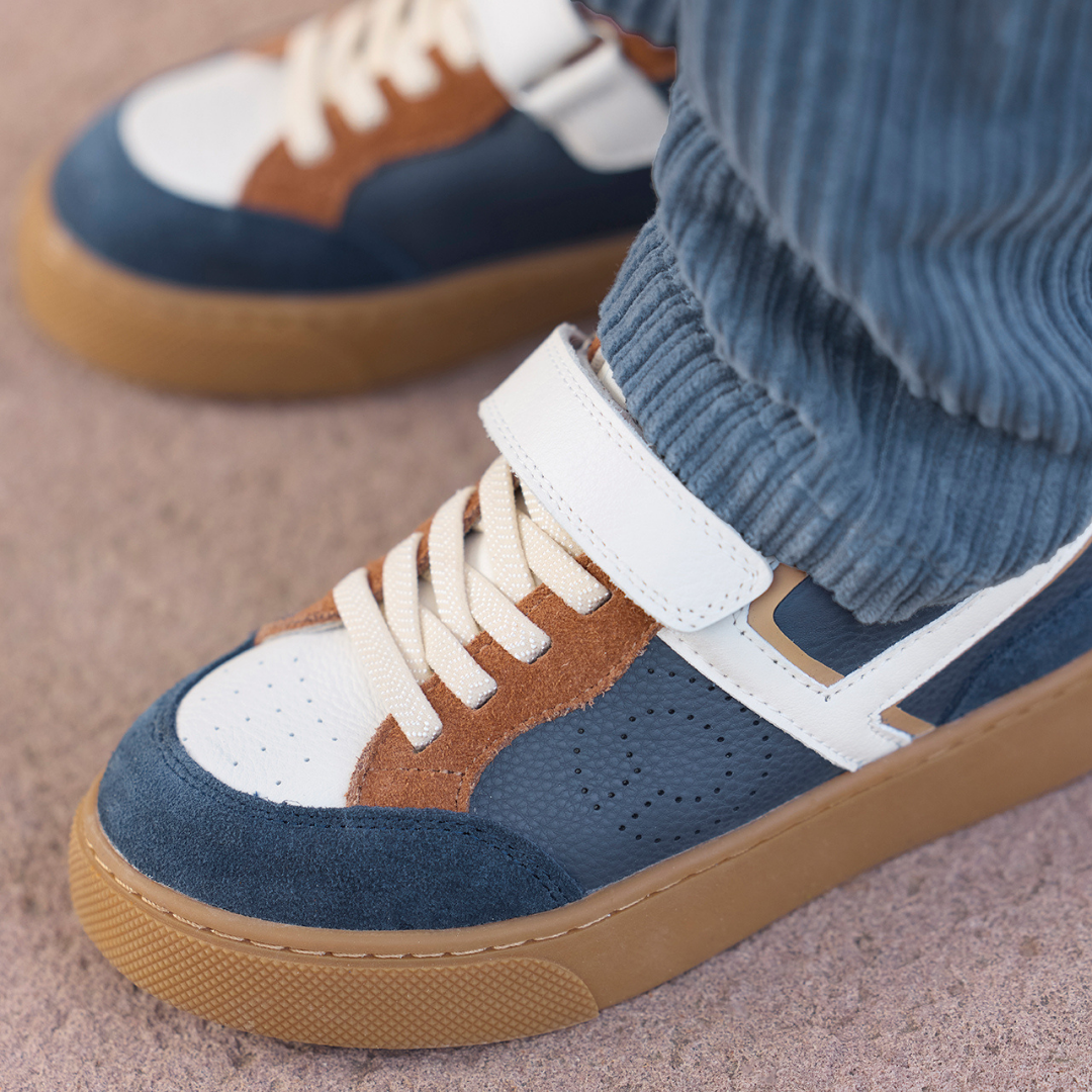 TC 17 LACES - NAPPA - NAVY-WHITE-CAMEL TARTINE ET CHOCOLAT SOULIERS