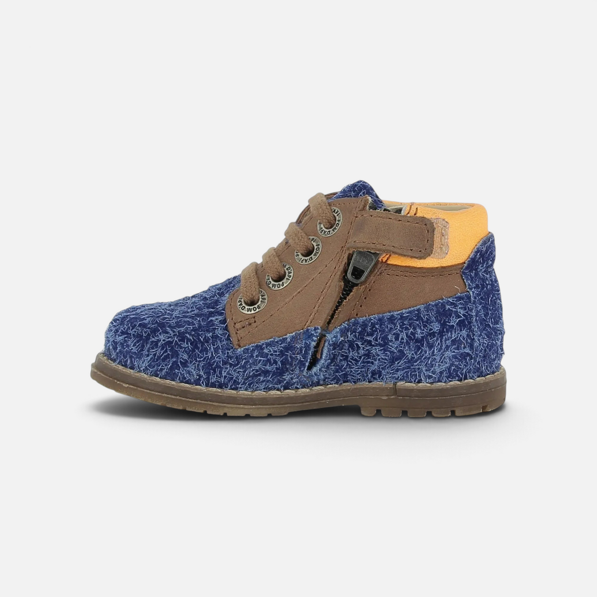 BOB ZIP WORK - MUSGO-NAPPA - ELECTRIC BROWN-ORANGE POM D'API