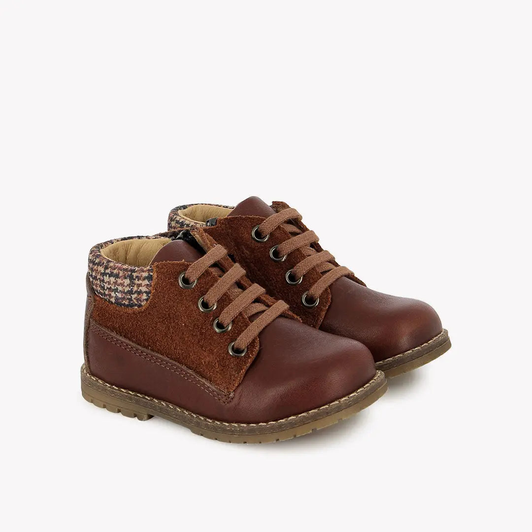 BOB ZIP WORK - NAPPA-VELOURS O - CAMEL POM D'API