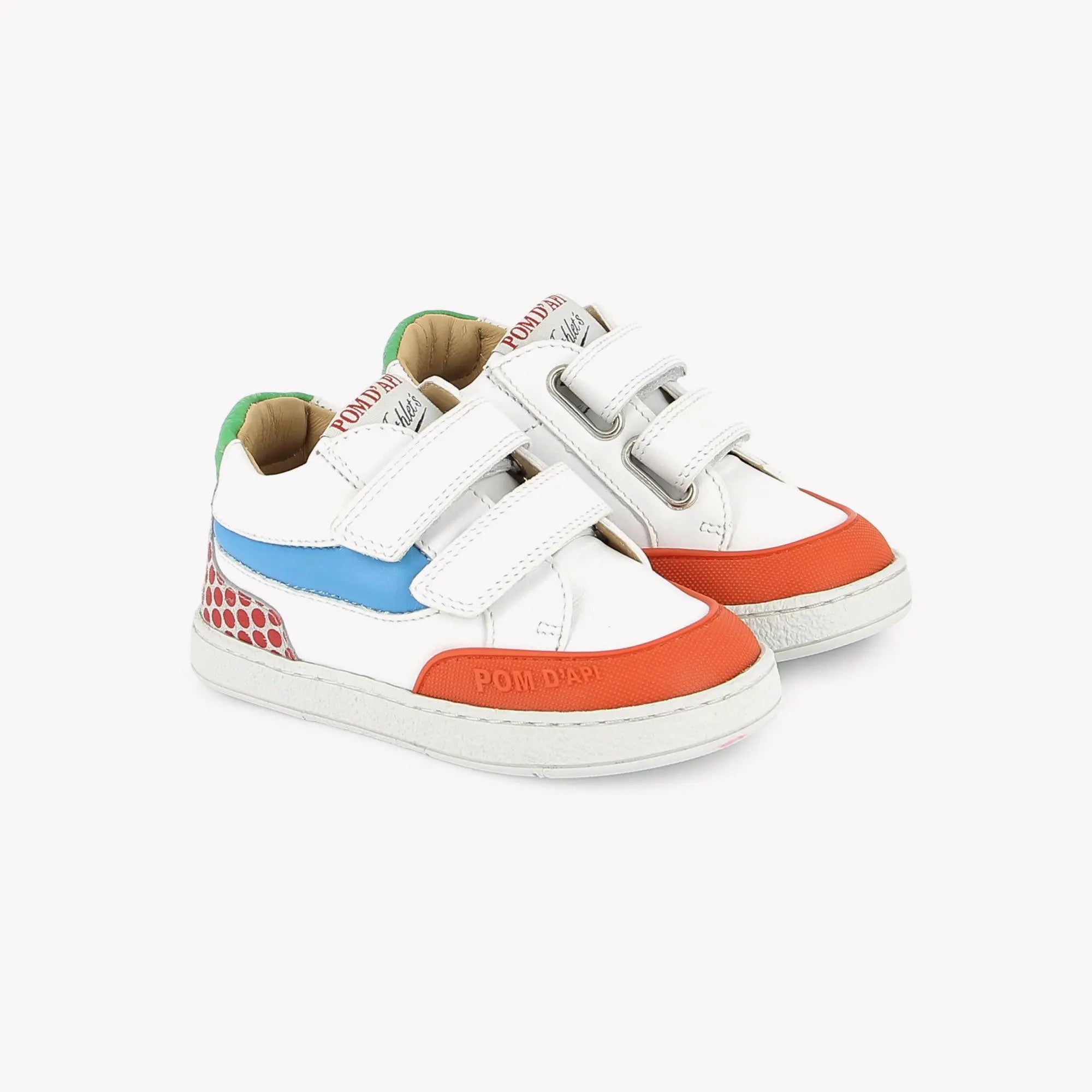 MOUSSE BACKY – NAPPA-POIS – BIANCO-BLUE-ROSSO Pom d'Api