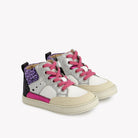 MOUSSE BUMP - NAPPA-VELOURS - OFF WHITE-LEO PURPLE POM D'API