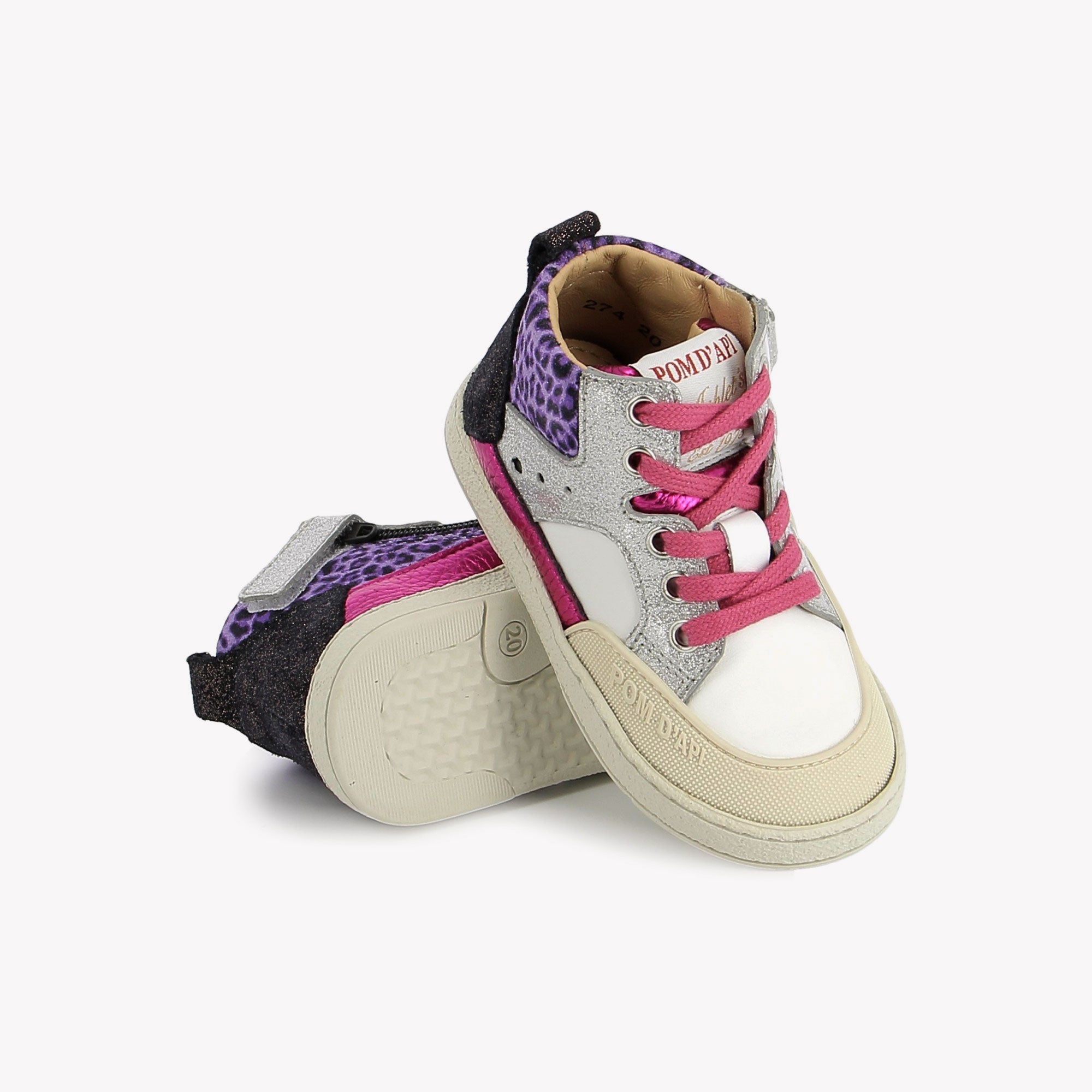MOUSSE BUMP - NAPPA VELVET - OFF WHITE-LEO PURPLE POM D'API