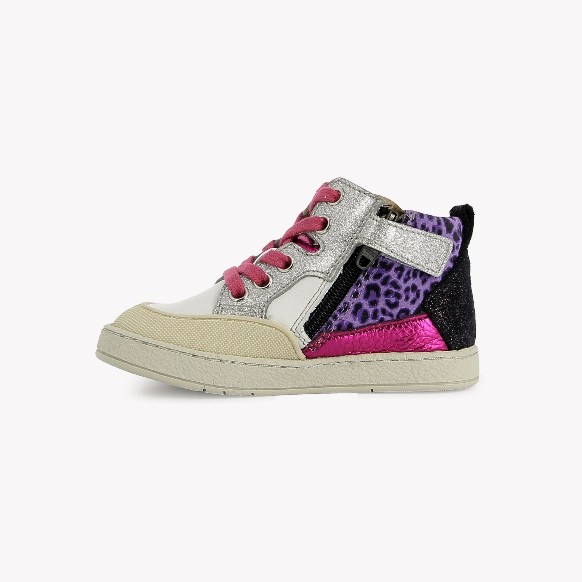 MOUSSE BUMP - NAPPA VELVET - OFF WHITE-LEO PURPLE POM D'API