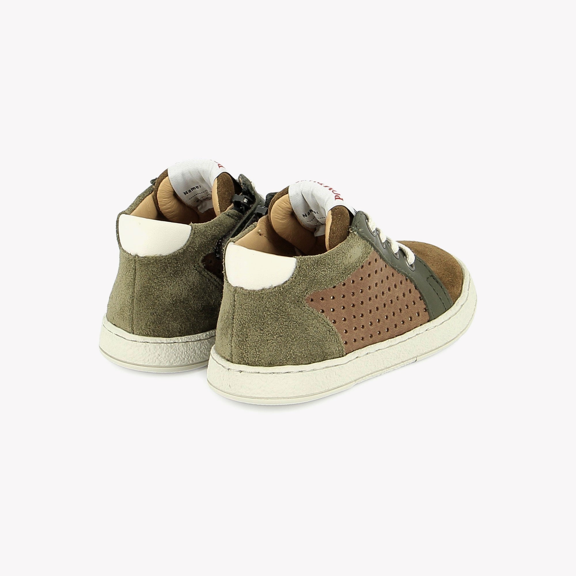 MOUSSE LACE PERFO - VELOURS OILY - DK CAMEL-OLIVE POM D'API