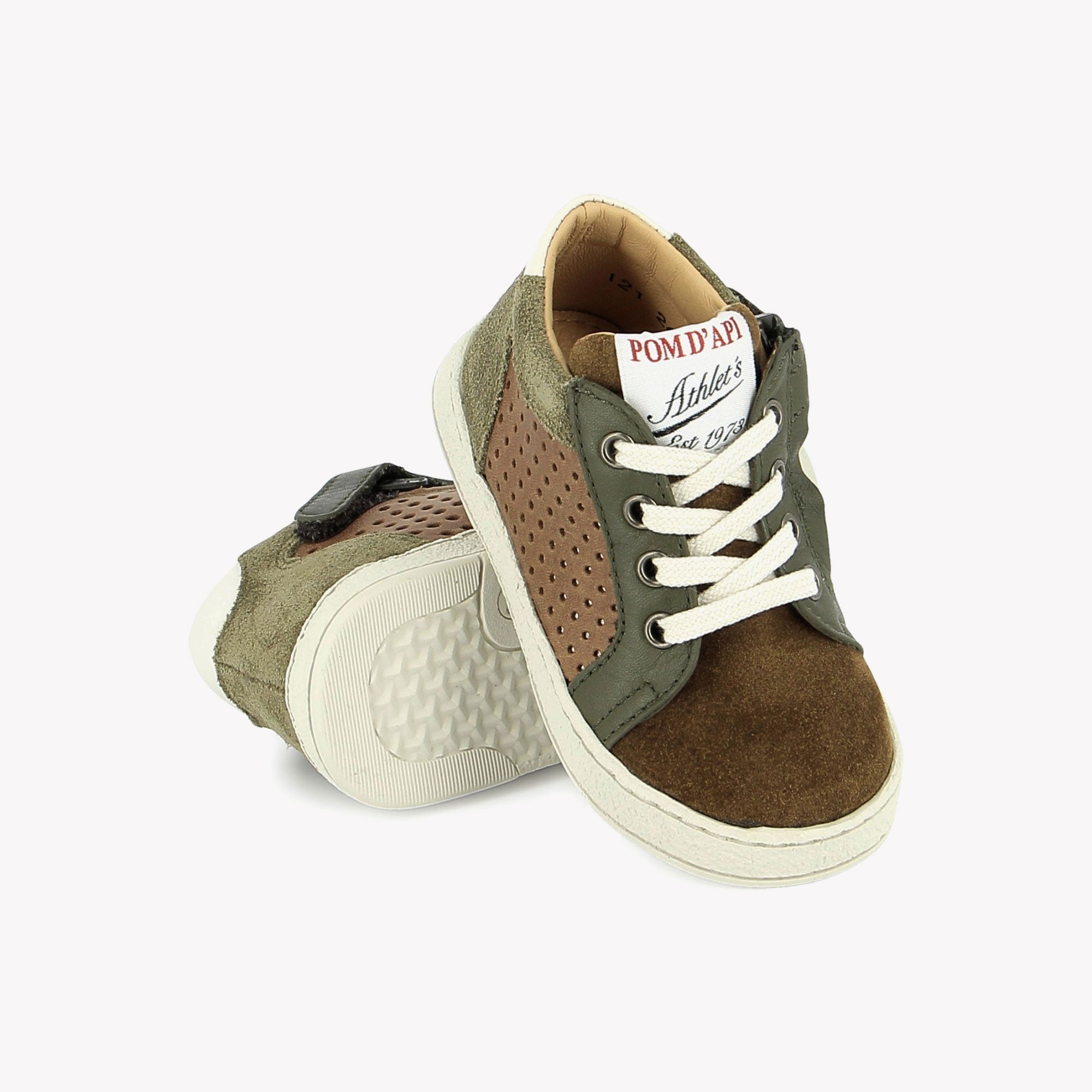MOUSSE LACE PERFO - VELOURS OILY - DK CAMEL-OLIVE POM D'API