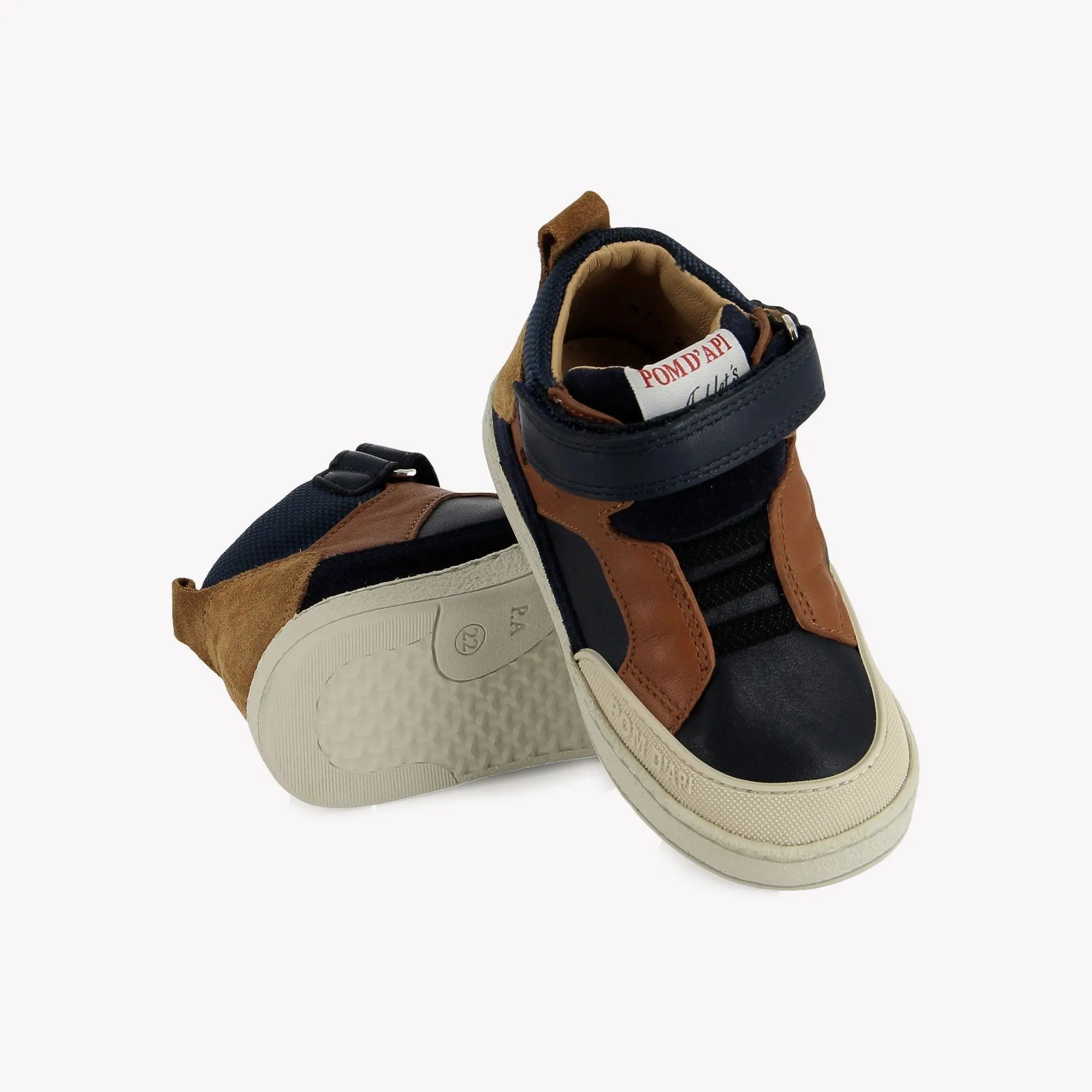 MOUSSE LIZY BUMP - NAPPA-NYLON - MARINE-CAMEL POM D'API