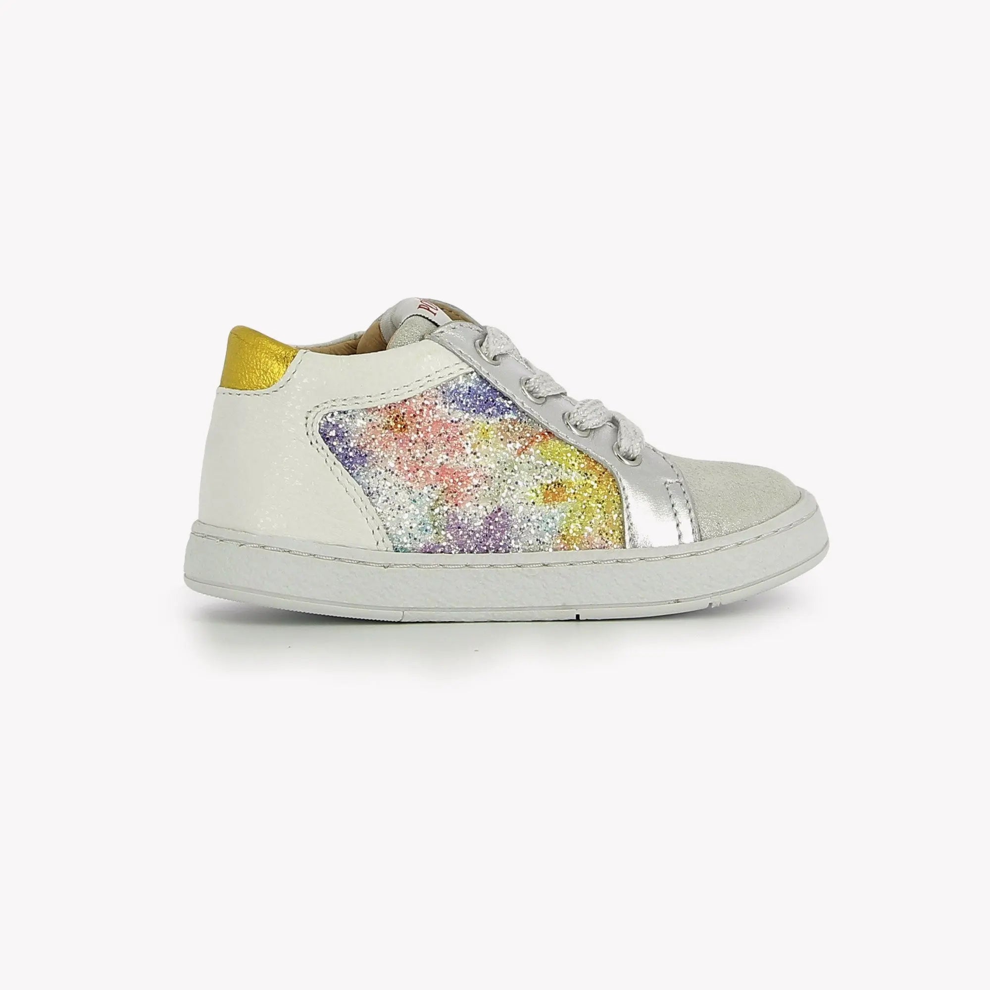 MOUSSE ZIP TOP – VELOURS-GLITTER – WEISS-MULTI Pom d'Api