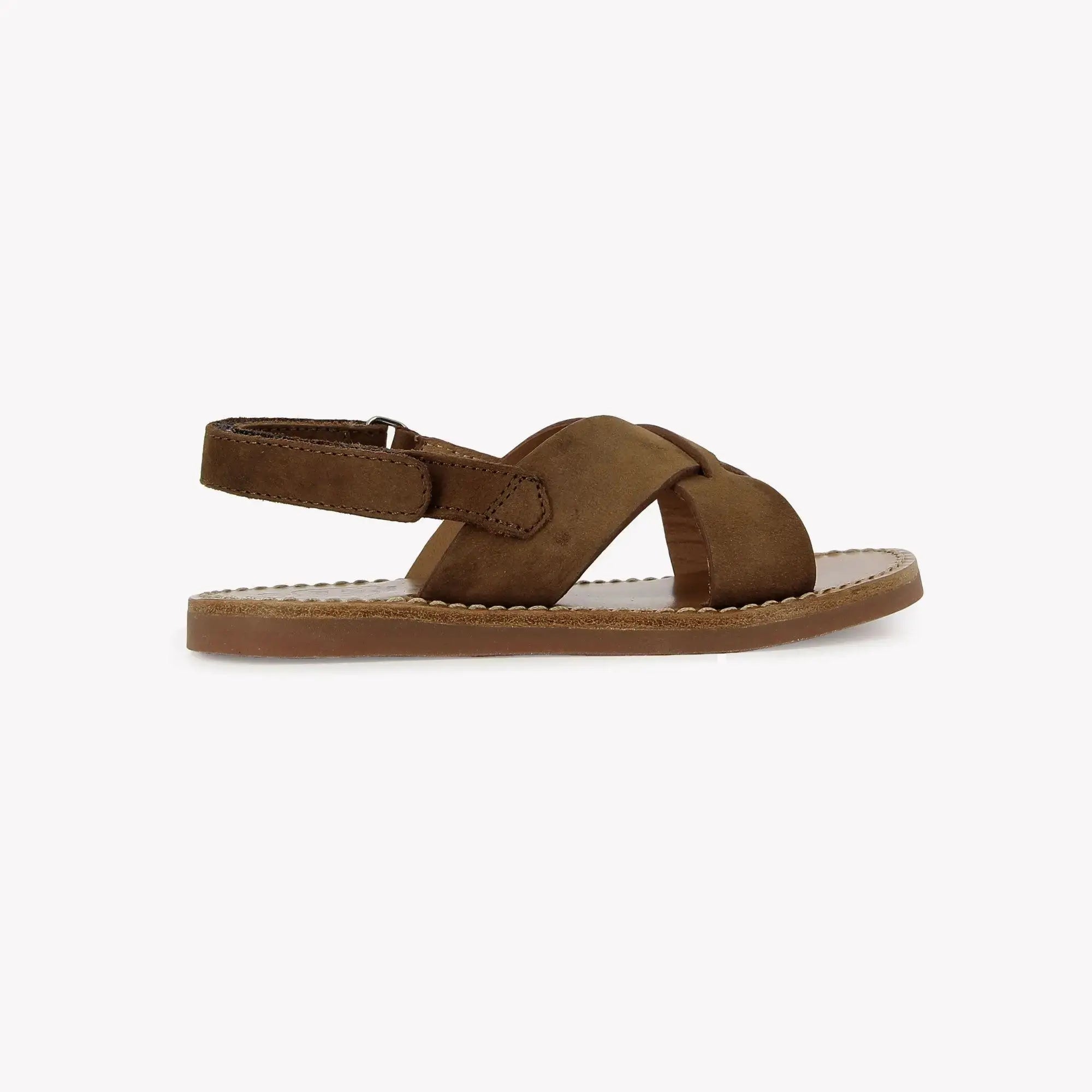 PLAGE-STITCH CROSS - NUBUCK - COGNAC Pom d'Api