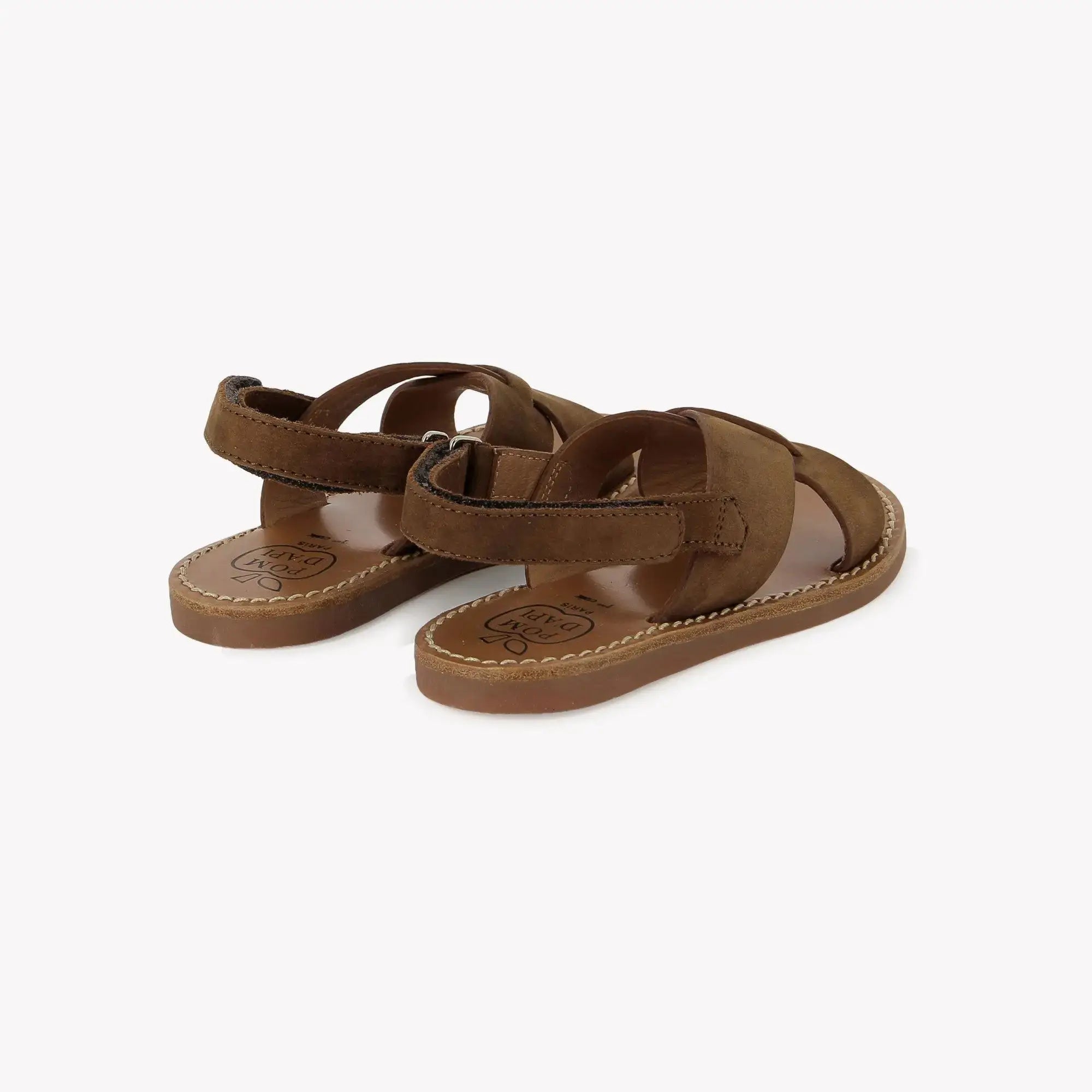 PLAGE-STITCH CROSS - NUBUCK - COGNAC Pom d'Api