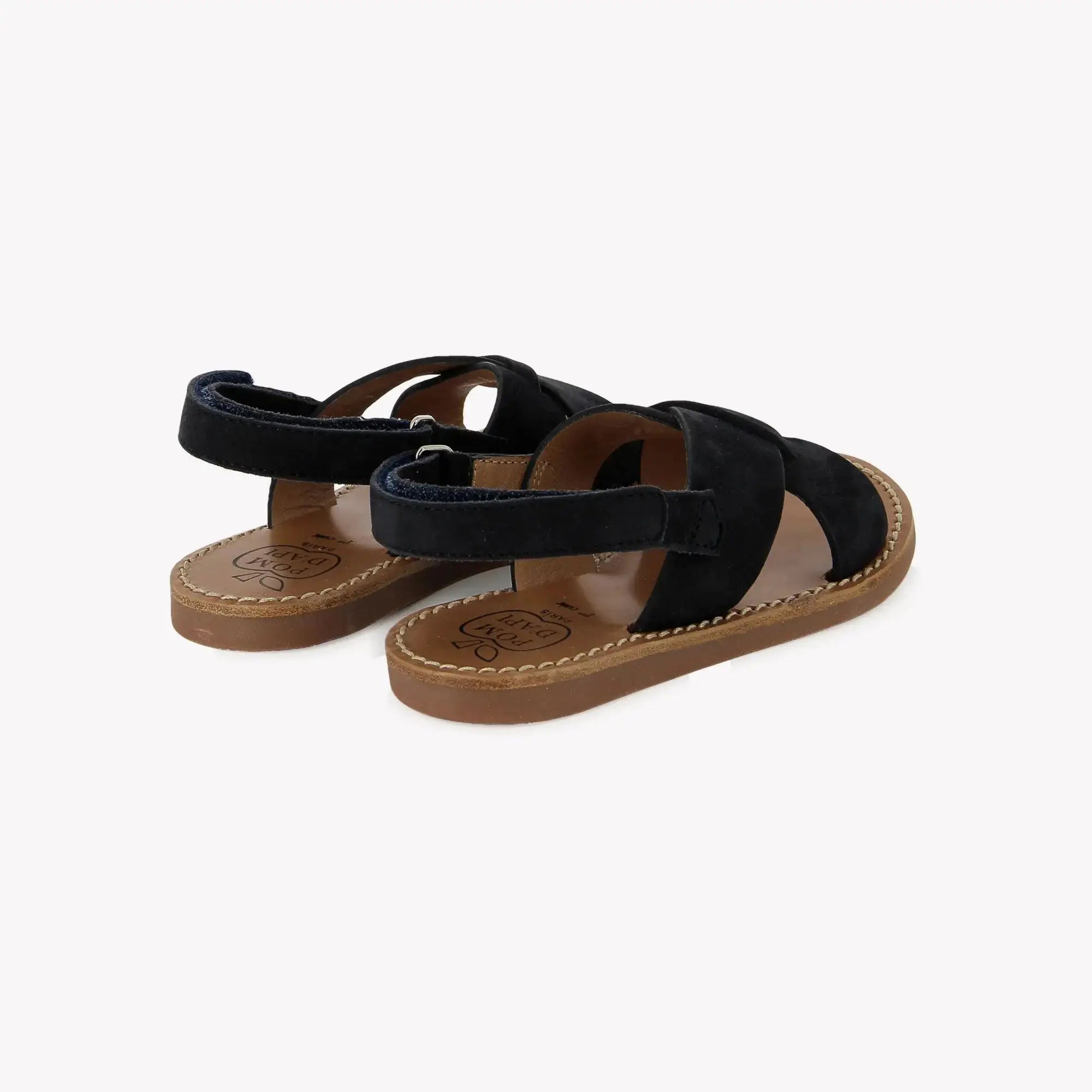 PLAGE-STITCH CROSS - NUBUCK - MARINE Pom d'Api