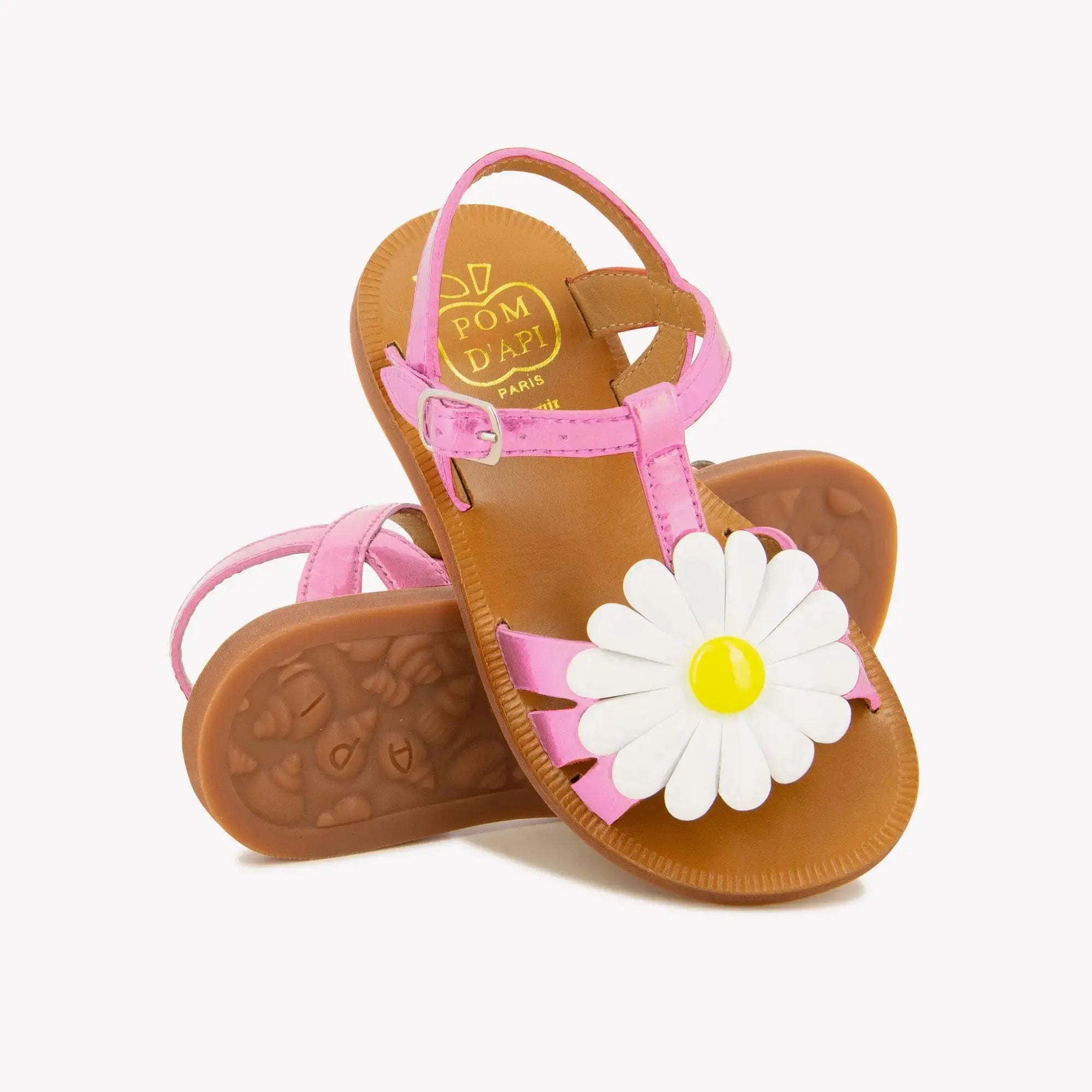 BIG FLO BEACH SANDALS - METAL VARNISH - BUBBLE GUM