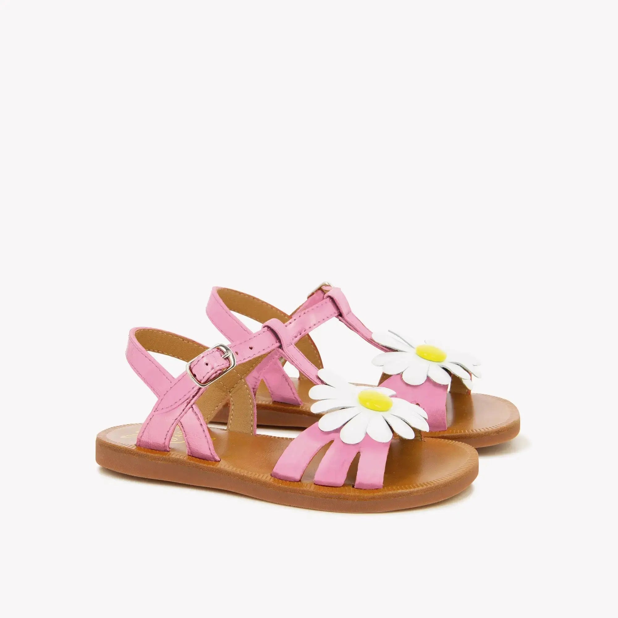 BIG FLO BEACH SANDALS - METAL VARNISH - BUBBLE GUM