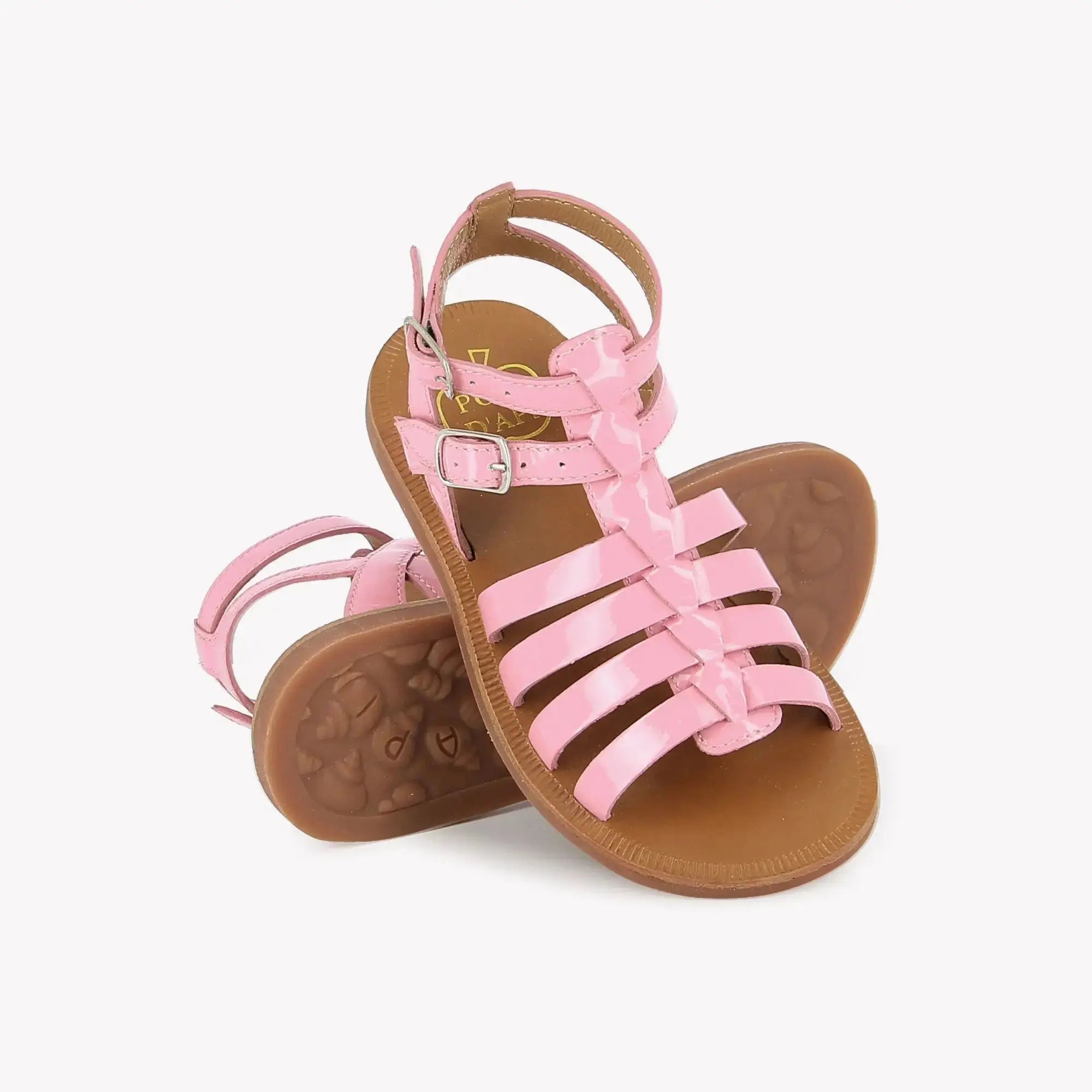 GLADIATOR SLIPPER - VERNIS - PINK CANDY Pom d'Api