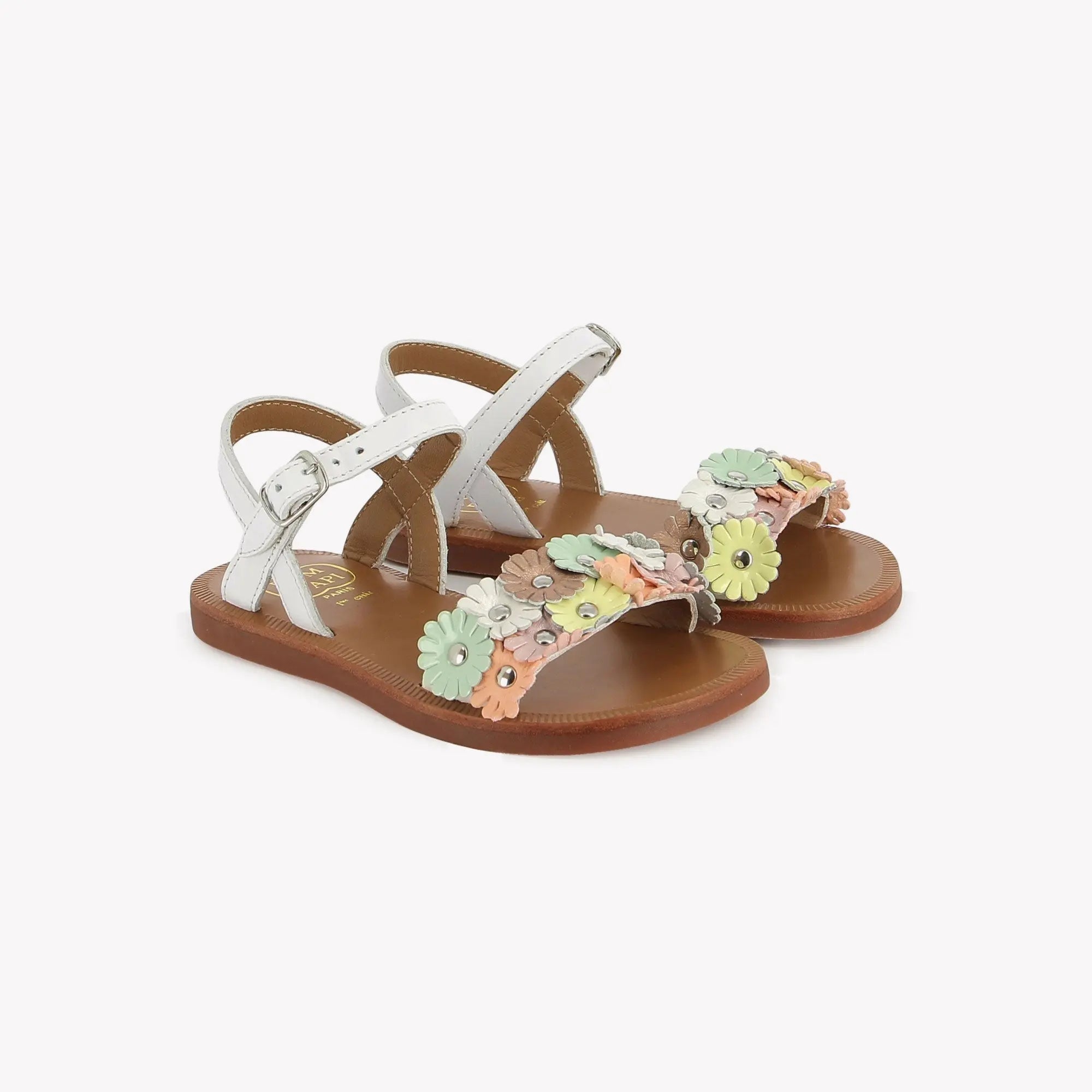 PLAGETTE MULTI FLO - NAPPA - BLANC-PASTEL Pom d'Api