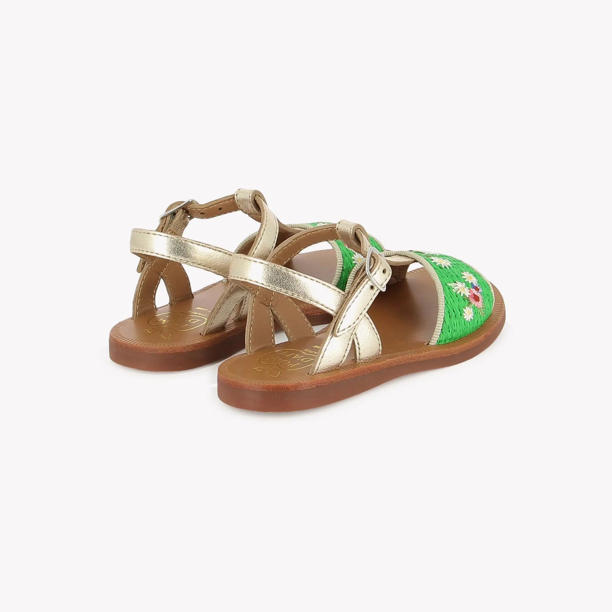 PLAGETTE RAPHIA BROD - LAMINATO-RAPHIA - VERT-PLATINE Pom d'Api