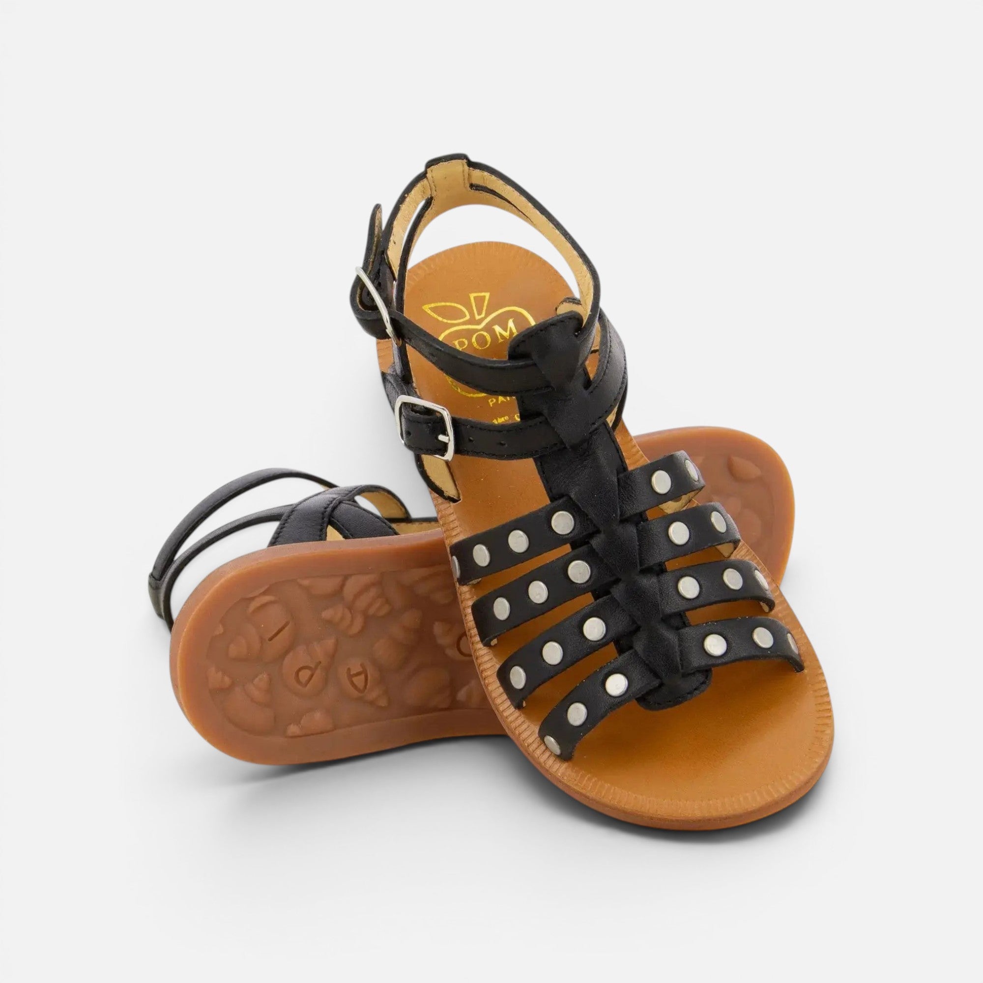 SANDALS in - PLAGETTE STUD - NAPPA - BLACK