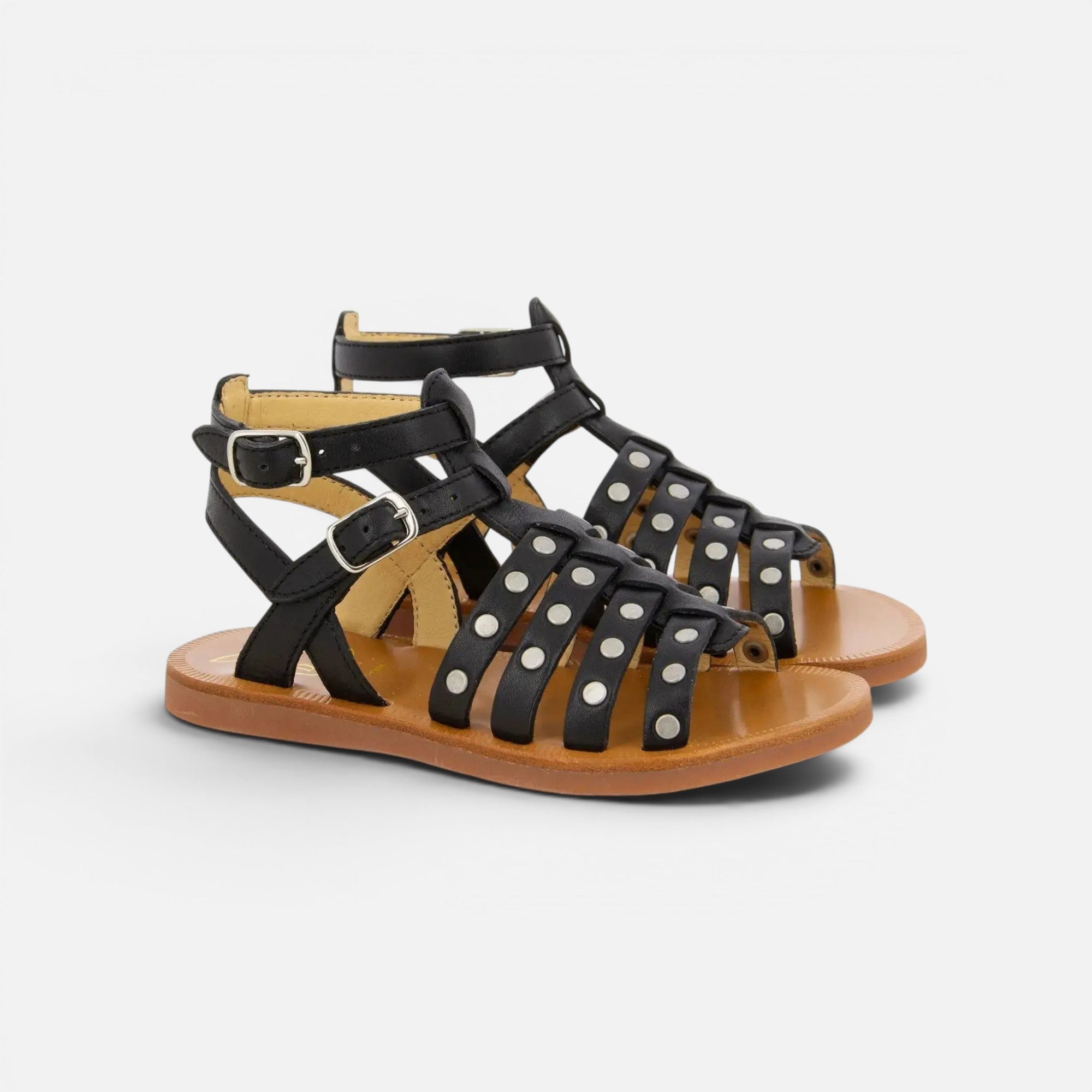 SANDALS in - PLAGETTE STUD - NAPPA - BLACK