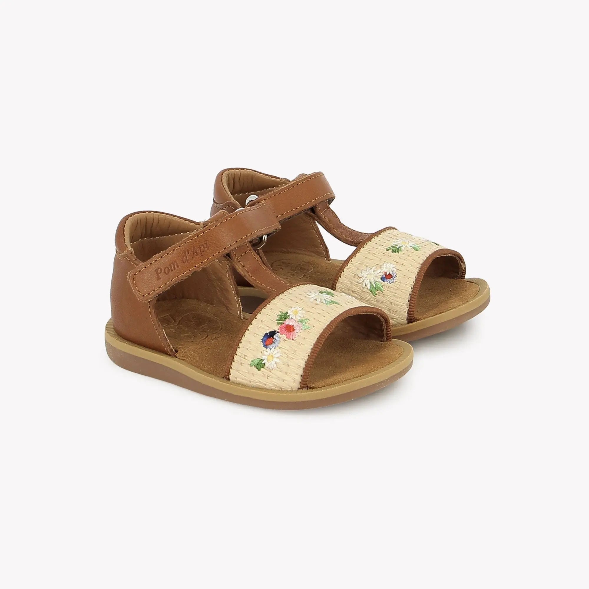 POPPY AIR NATUR - NAPPA-RAPHIA - CUERO-CREMA Pom d'Api