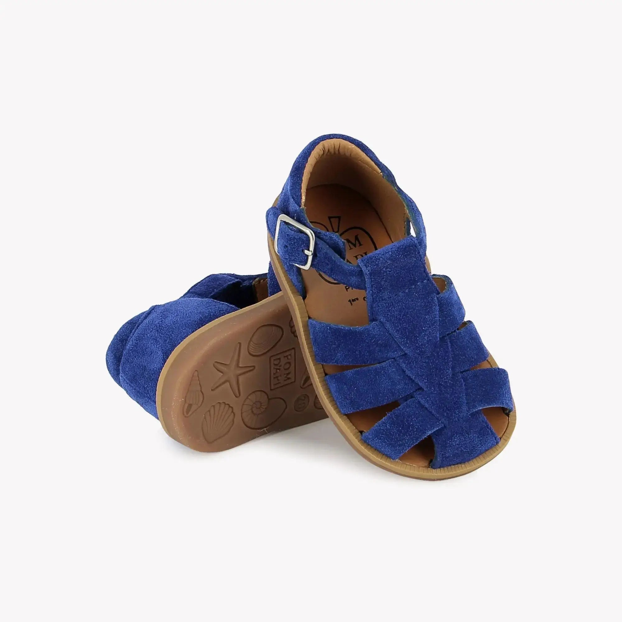 POPPY DADDY - VELOURS - BLEU ELECTRIC Pom d'Api