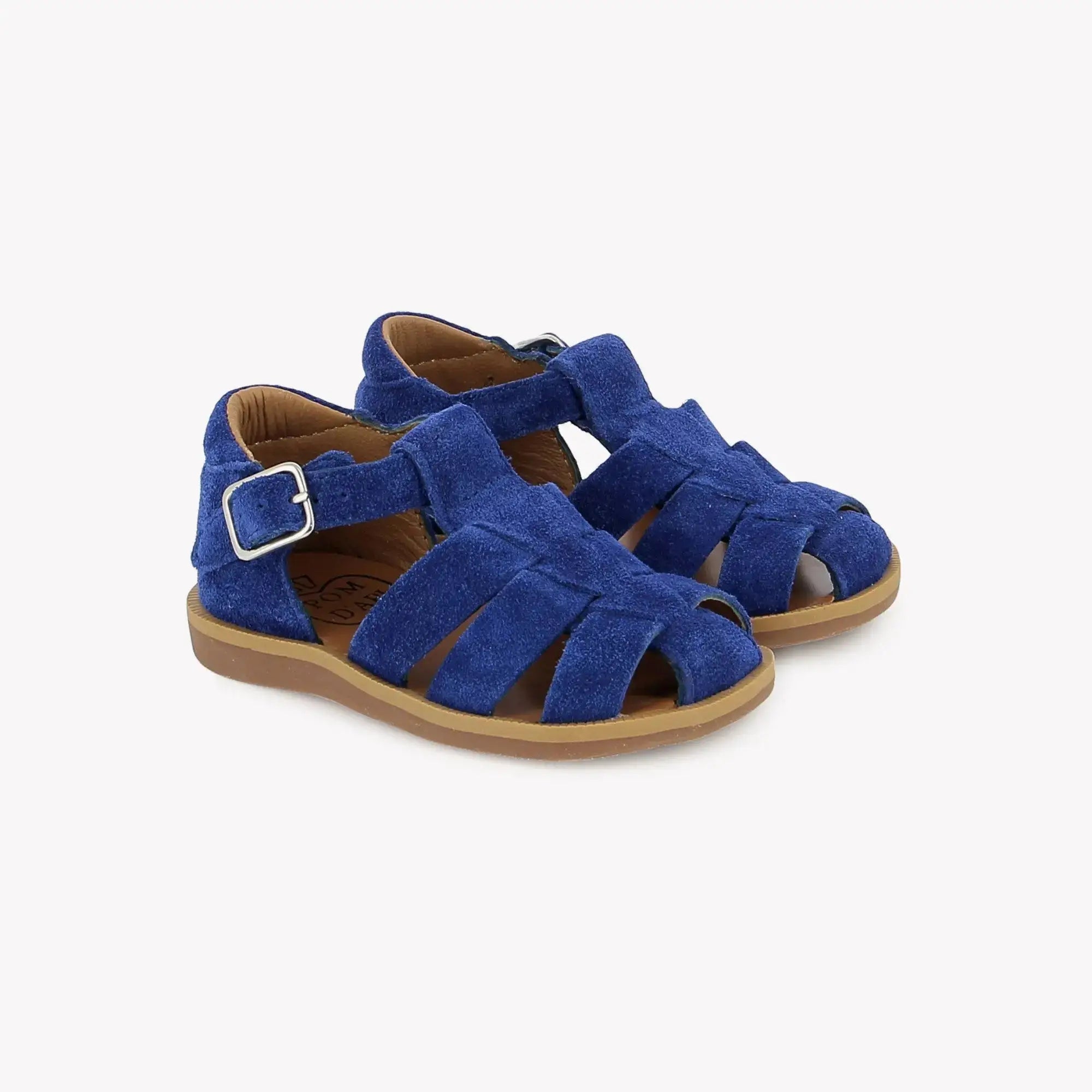 POPPY DADDY - VELOURS - BLEU ELECTRIC Pom d'Api