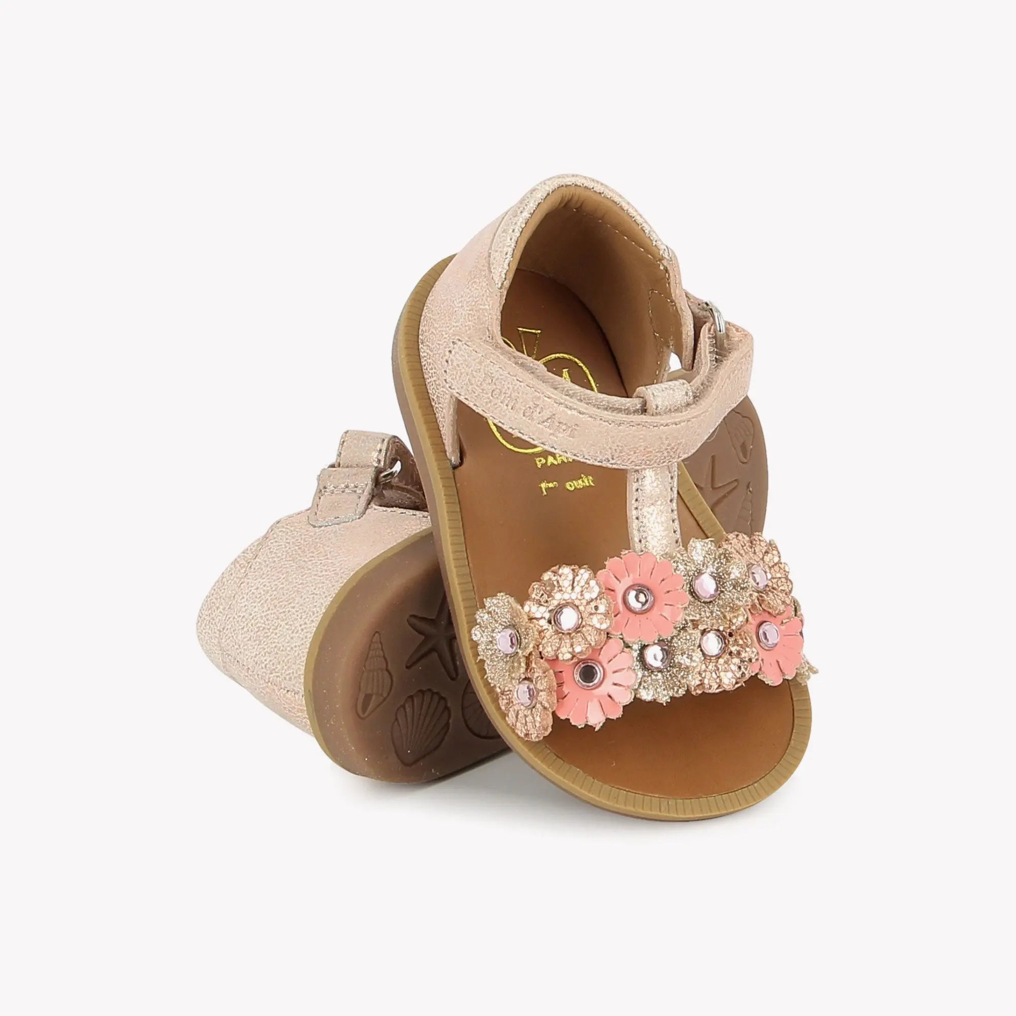 POPPY STRASS FLOWERS - MUESTRA - NUDE-MULTI Pom d'Api