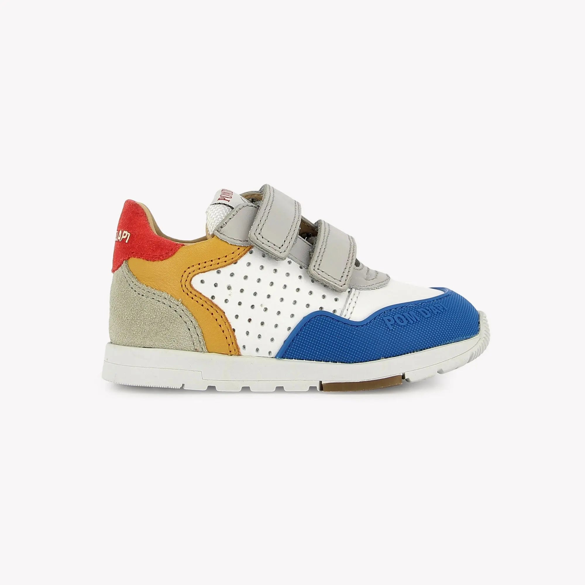 POUSS BUMP PERFO - NAPPA-VELOURS - OFF WHITE-GREY Pom d'Api