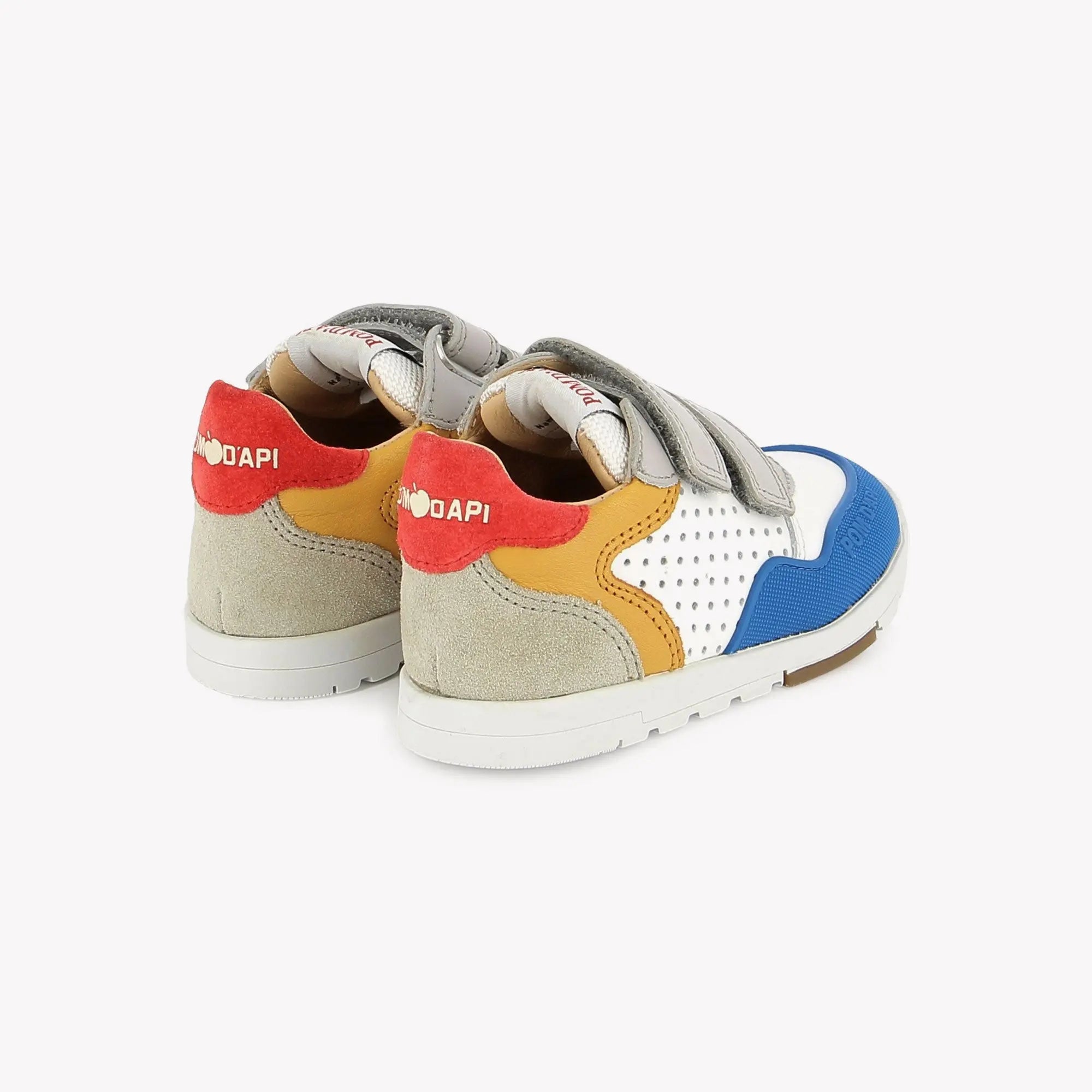 POUSS BUMP PERFO - NAPPA-VELOURS - OFF WHITE-GREY Pom d'Api