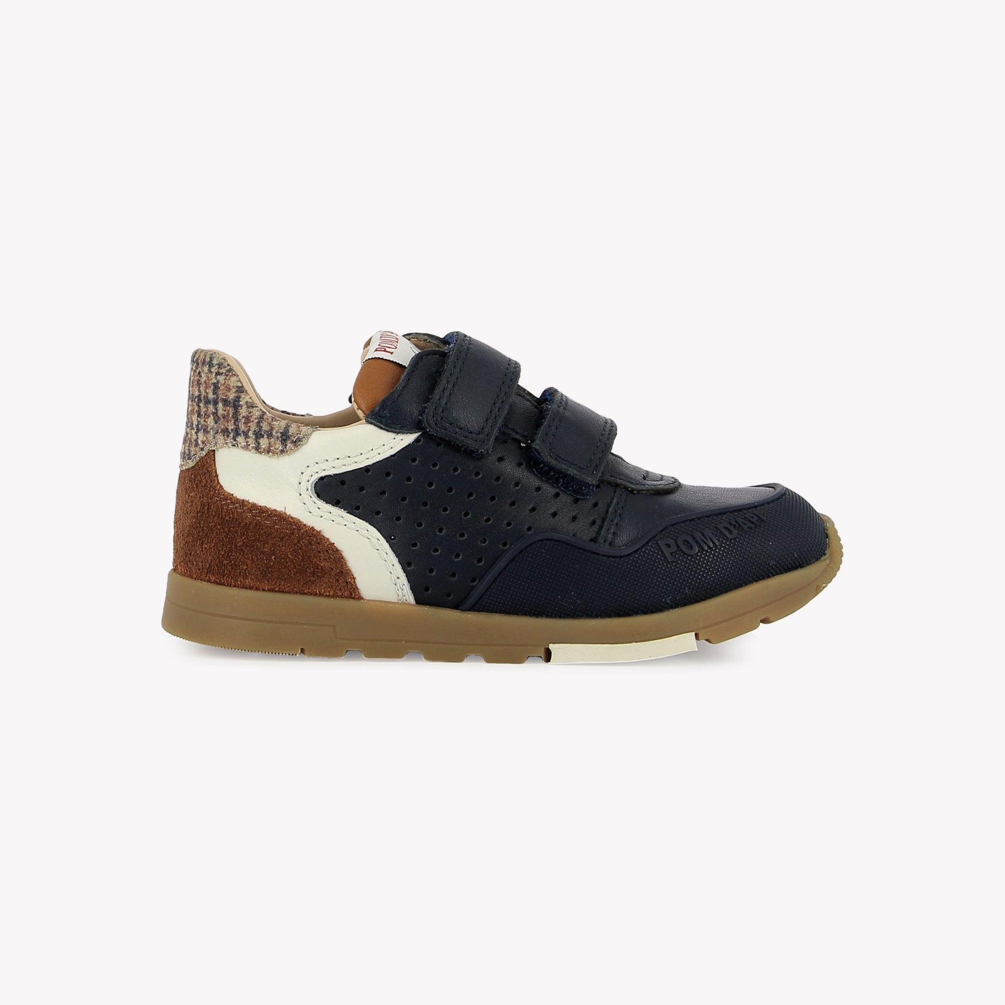 POUSS BUMP PERFO - NAPPA-VELOURS O - MARINE-CUERO POM D'API