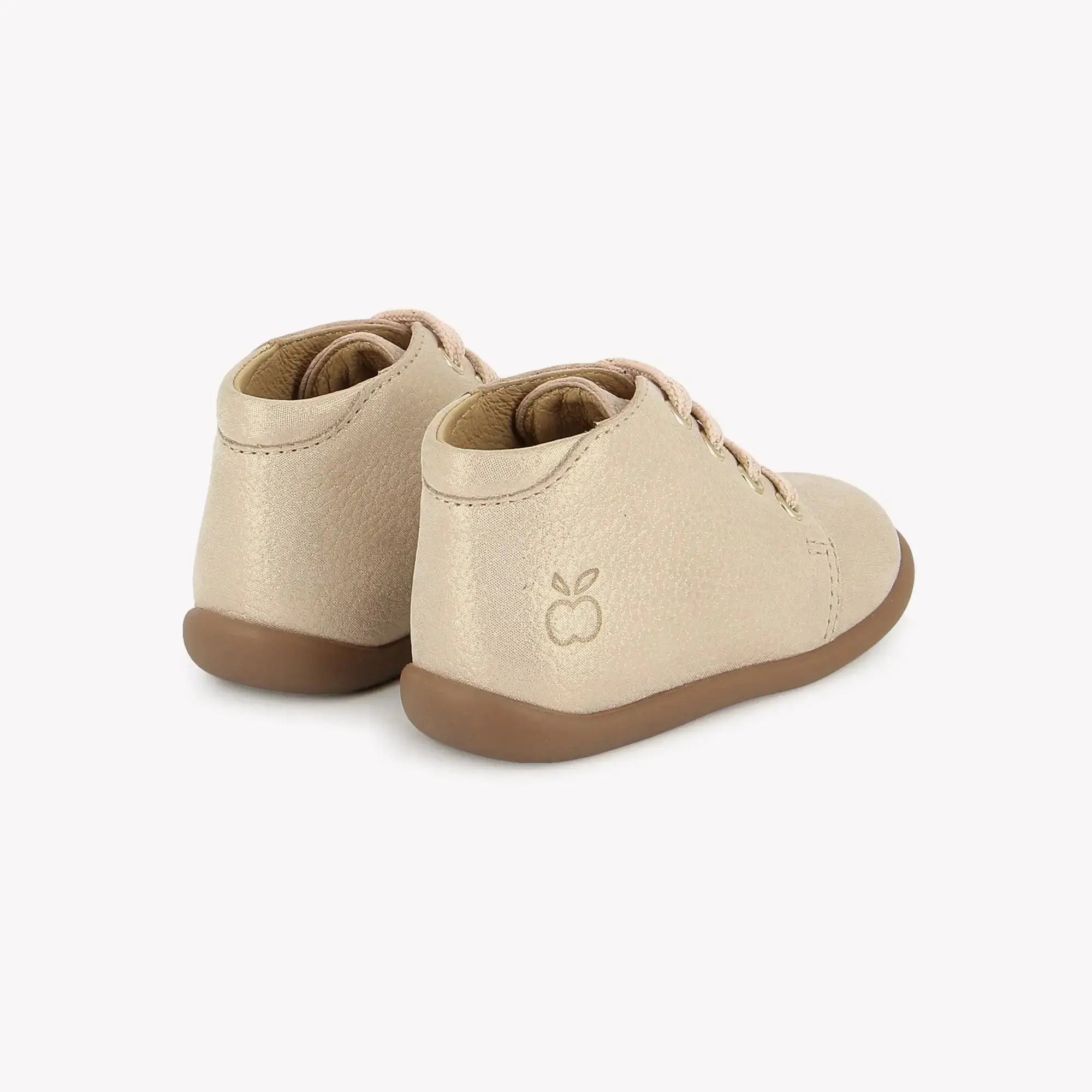 STAND-UP BOTTINE - LAMINATO GRAINE - NUDE Pom d'Api