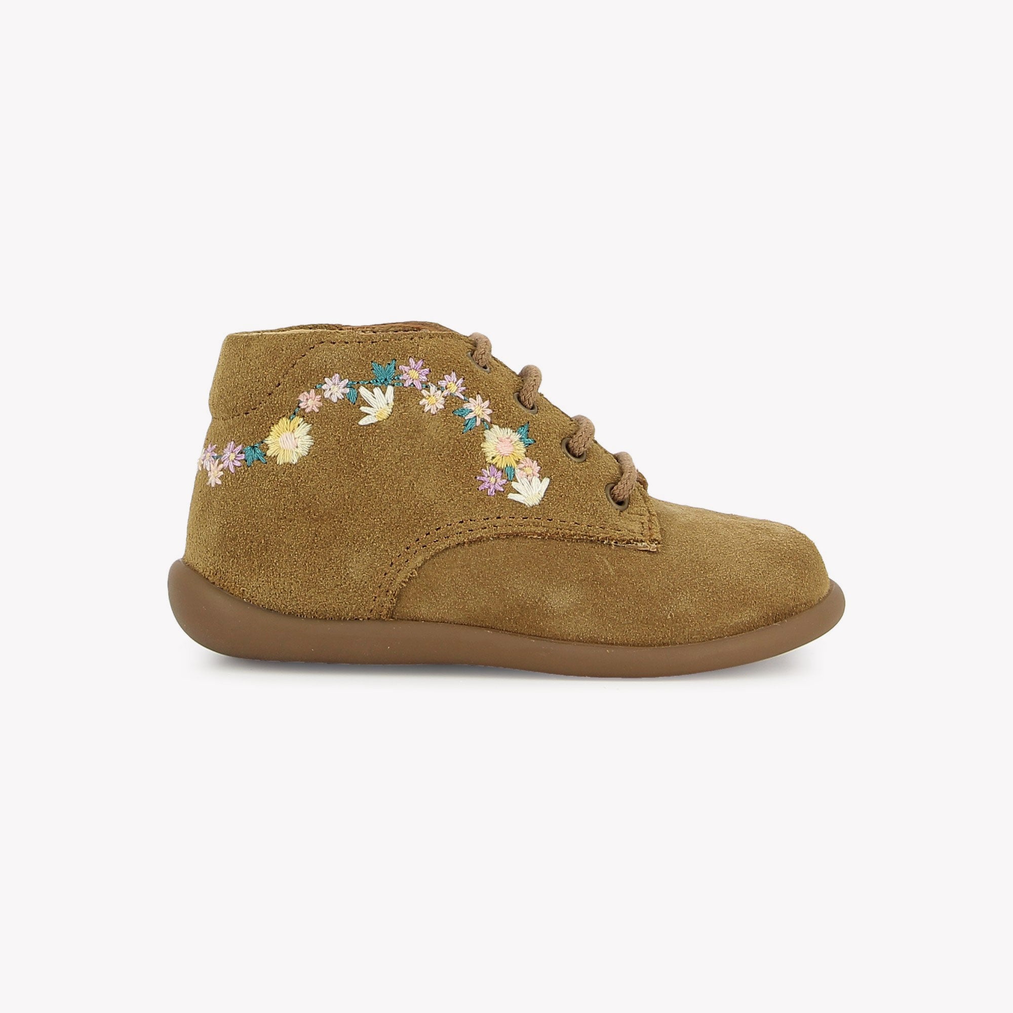 STAND-UP DERBY BROD - VELOURS - CAMEL POM D'API