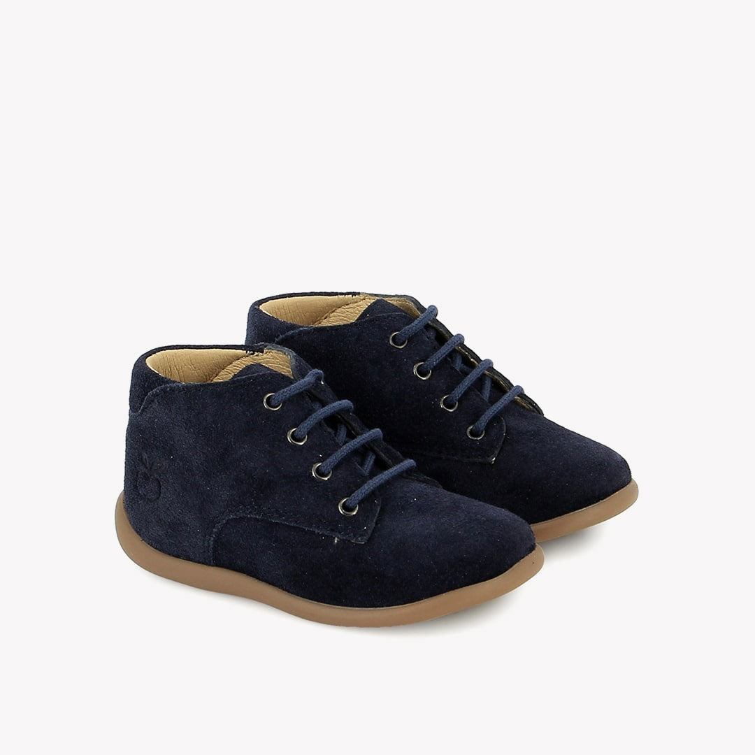 STAND-UP DERBY - VELOURS - NAVY POM D'API