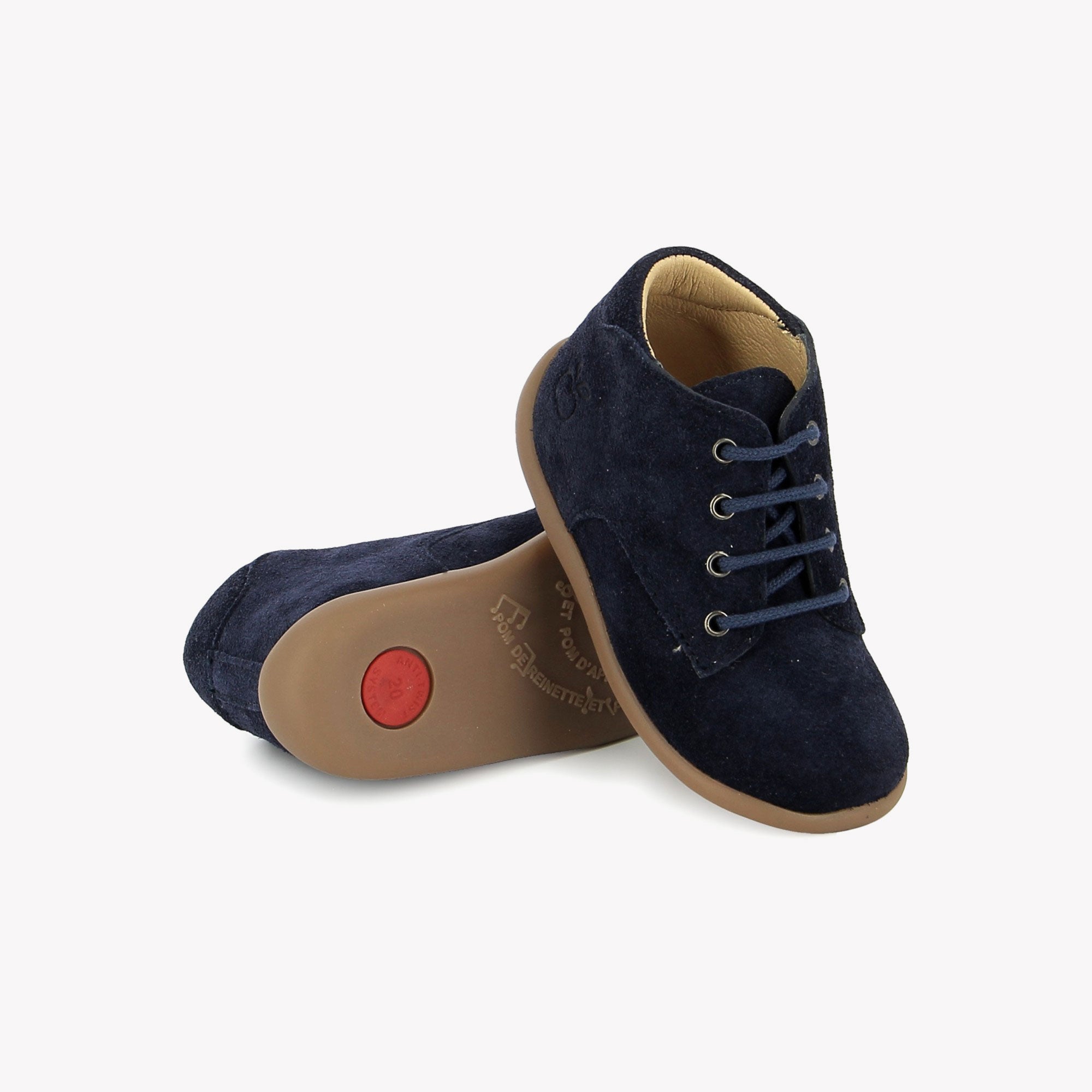 STAND-UP DERBY - VELOURS - NAVY POM D'API