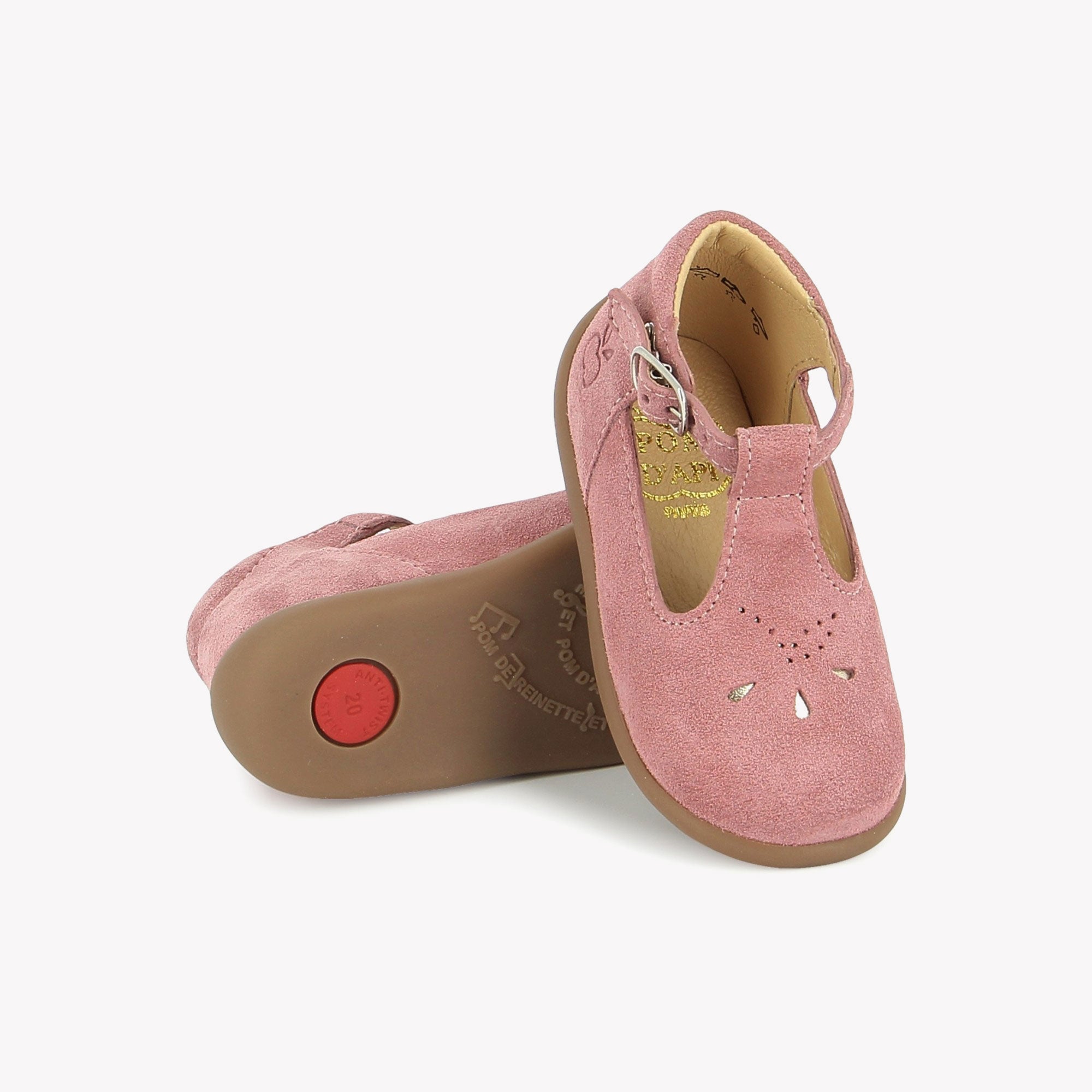 STAND-UP SALOME - VELOURS - ROSY POM D'API