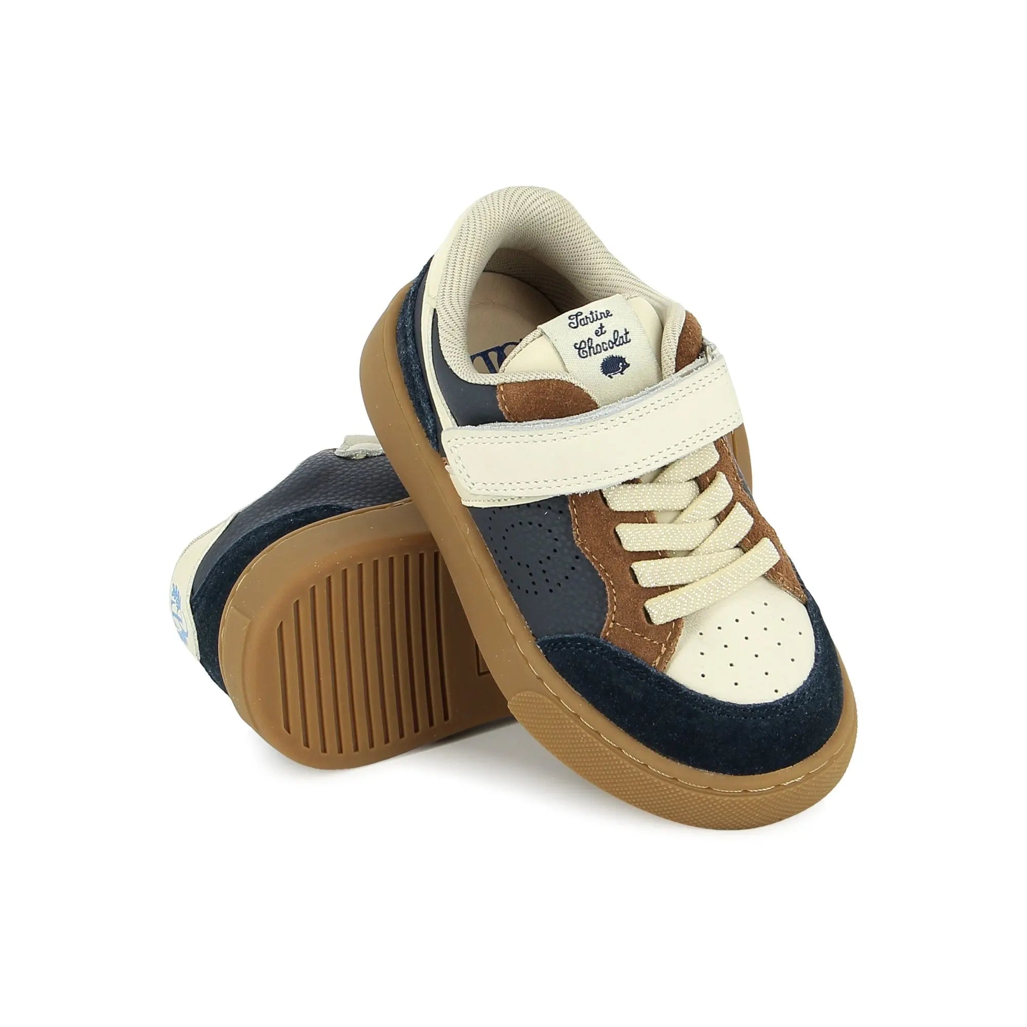 TC 17 LACES - NAPPA - NAVY-WHITE-CAMEL TARTINE ET CHOCOLAT SOULIERS