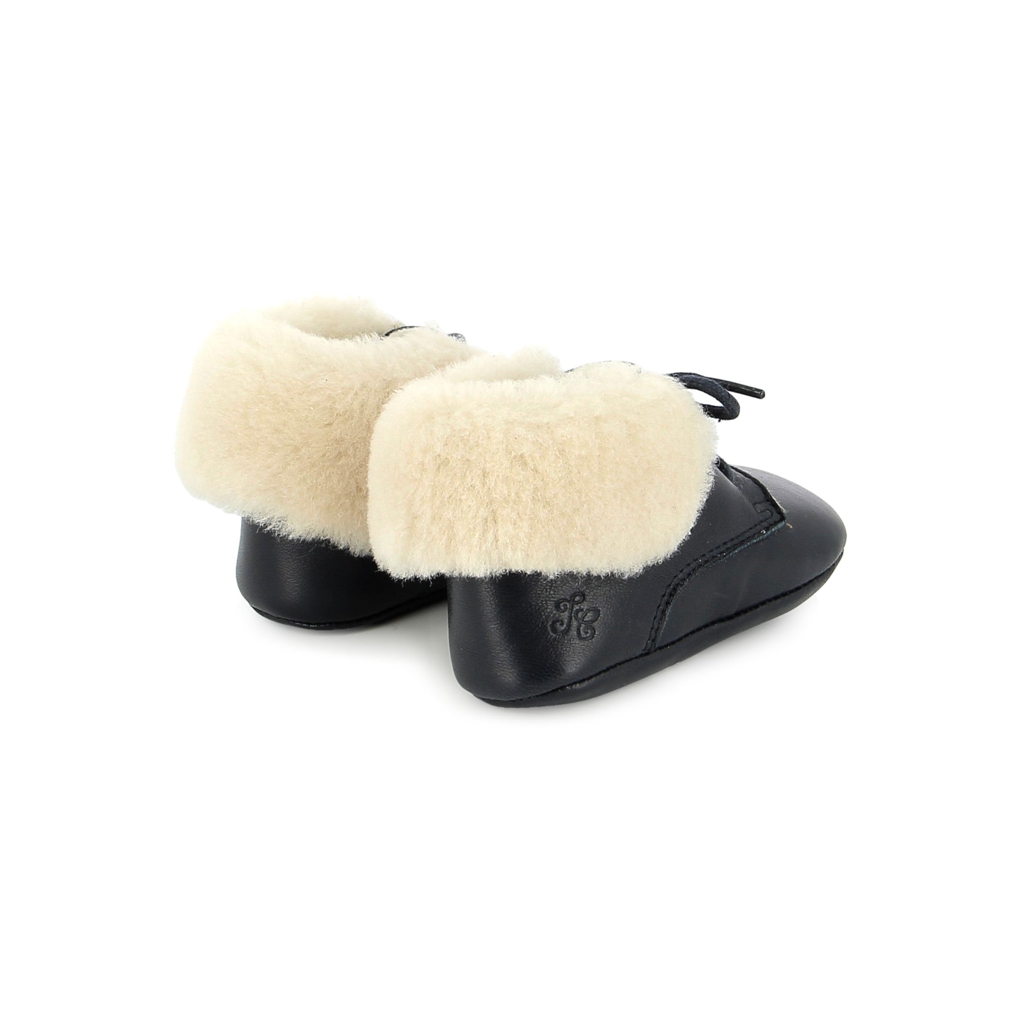 TC 15 FIRST FUR - SMOOTH LEATHER - NAVY TARTINE ET CHOCOLAT SOULIERS