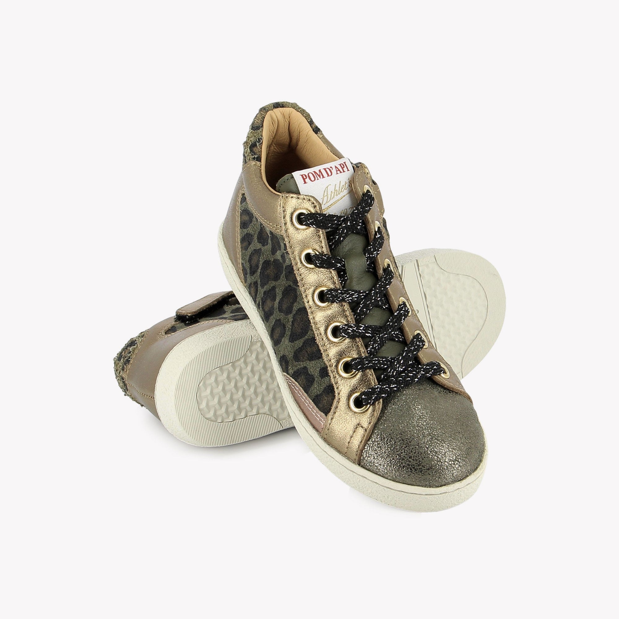 TOP TOUCH LACE - LAMINATO-LEOPAR - BRONZO LAME-KAKI POM D'API