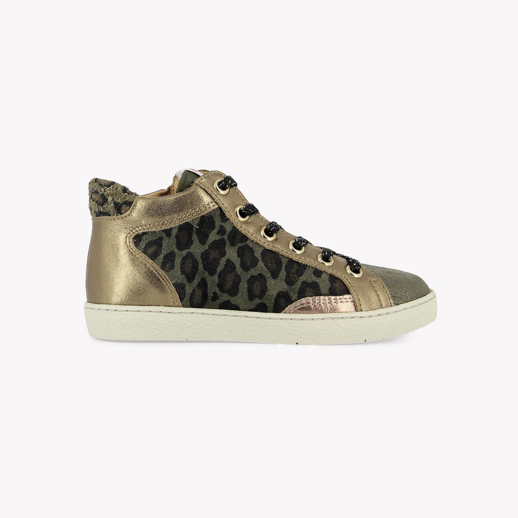 TOP TOUCH LACE - LAMINATO-LEOPAR - BRONZO LAME-KAKI POM D'API