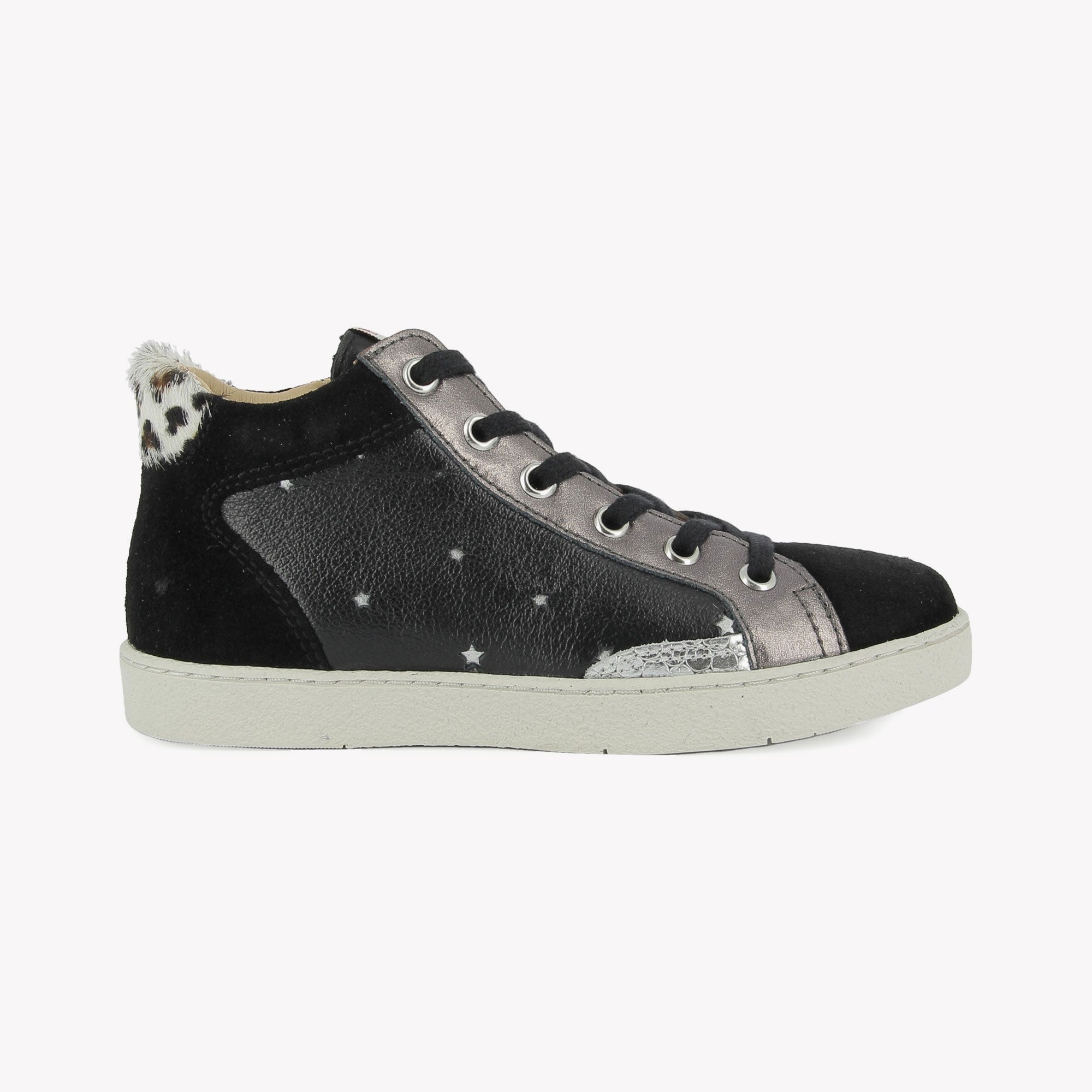 TOP TOUCH LACE - VELVET-NAPPA G - BLACK POM D'API