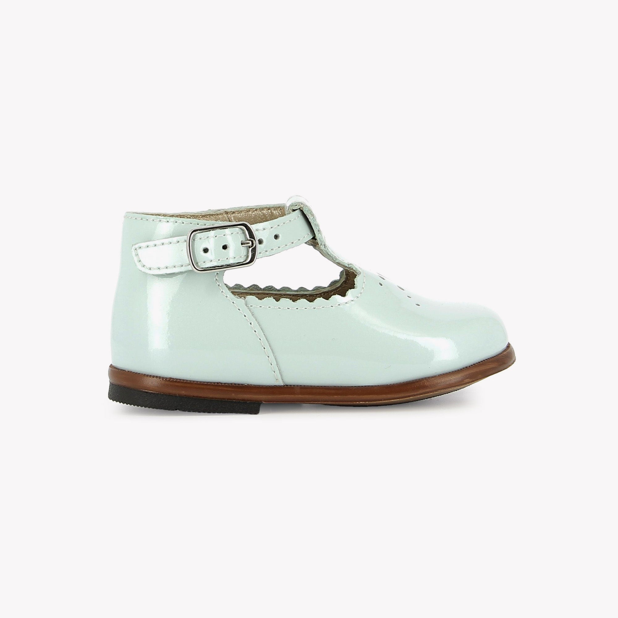 BALLERINES en - T&C 1 BABIES - VERNIS METAL - LIGHT BLUE