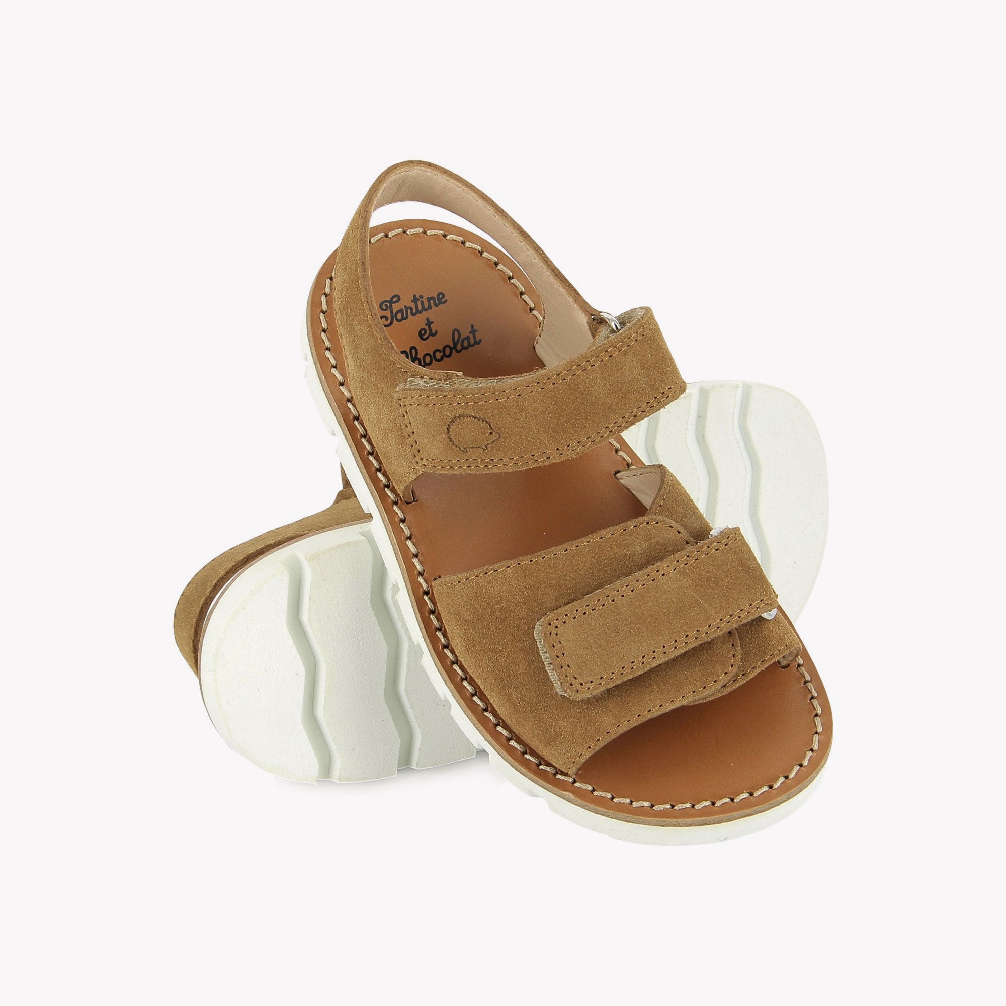 SANDALES en - T&C 12 EASY - VELOURS - CAMEL