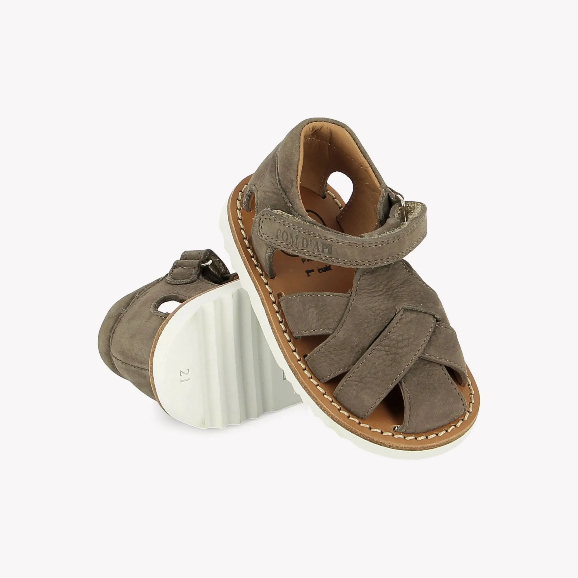 WAFF CROSS - NUBUCK - MARRON GLACE Pom d'Api