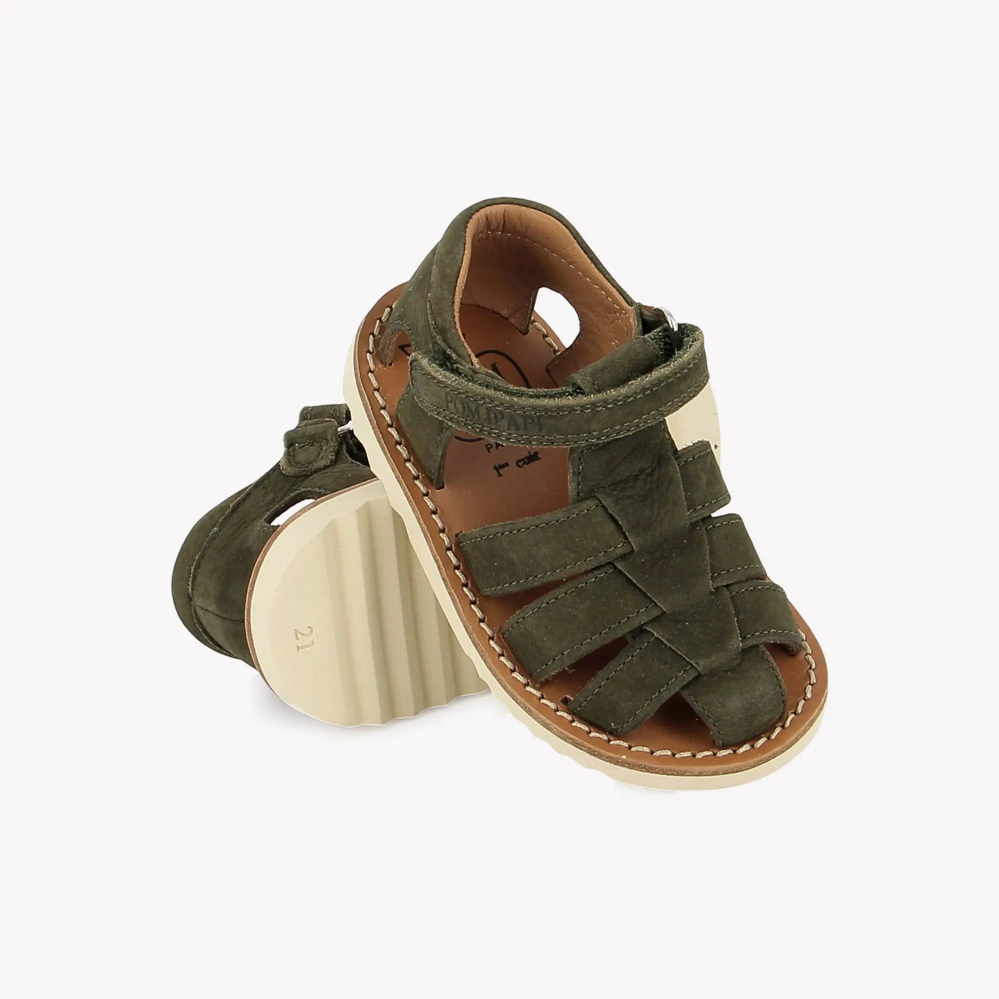 WAFF PAPY – NUBUK – KHAKI Pom d'Api