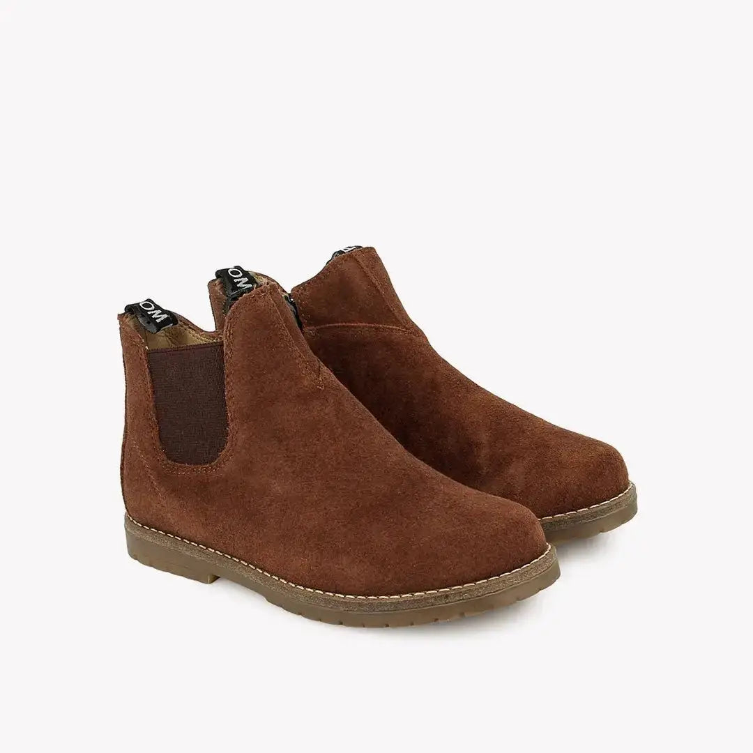 POM D'API - BOOTS & BOTTINES - BOB JOD ZIP - VELOURS OILY - BROWN - Pom d'Api