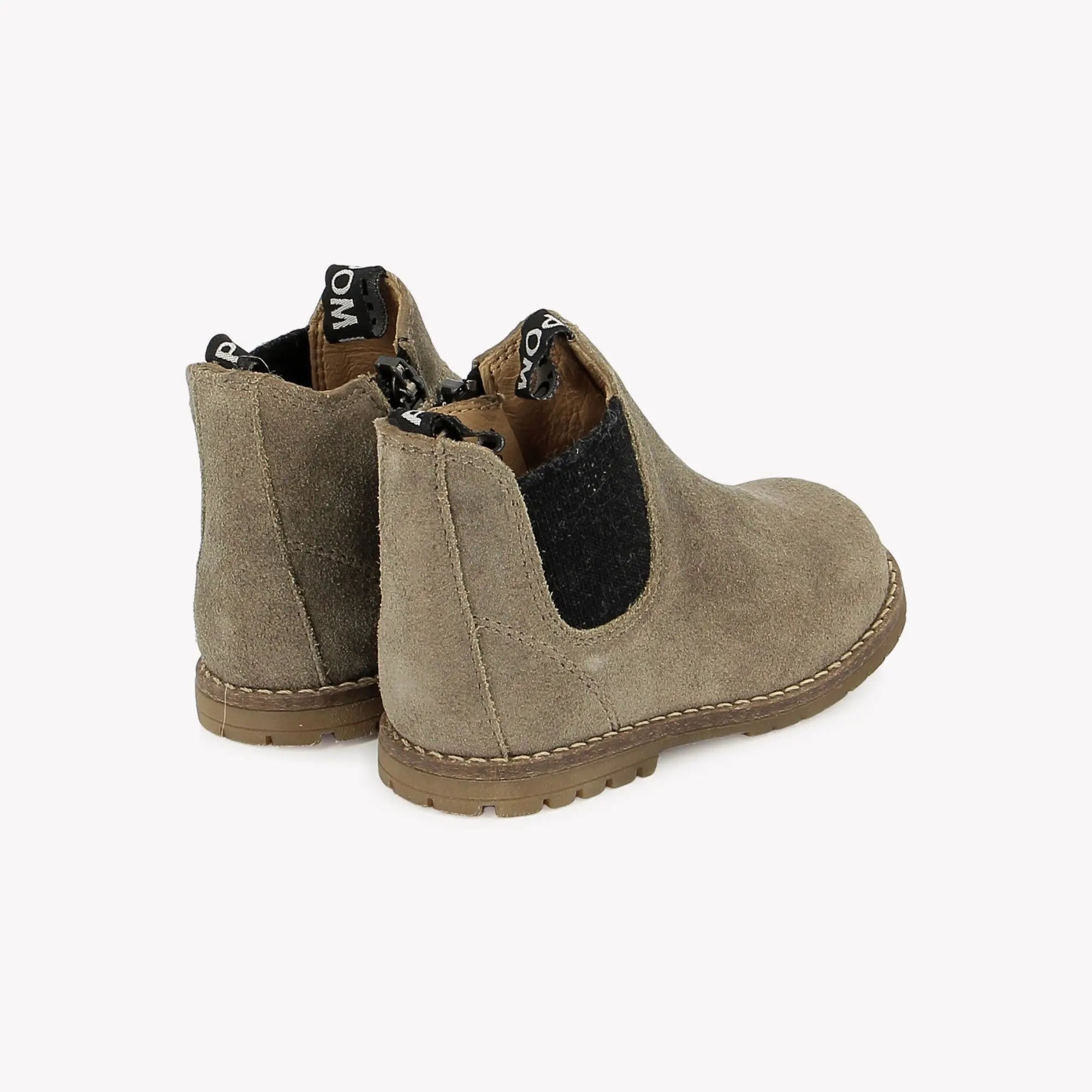 POM D'API BOOTS & ANKLE BOOTS - BOB JOD ZIP - OILY VELVET - KHAKI - Pom d'Api