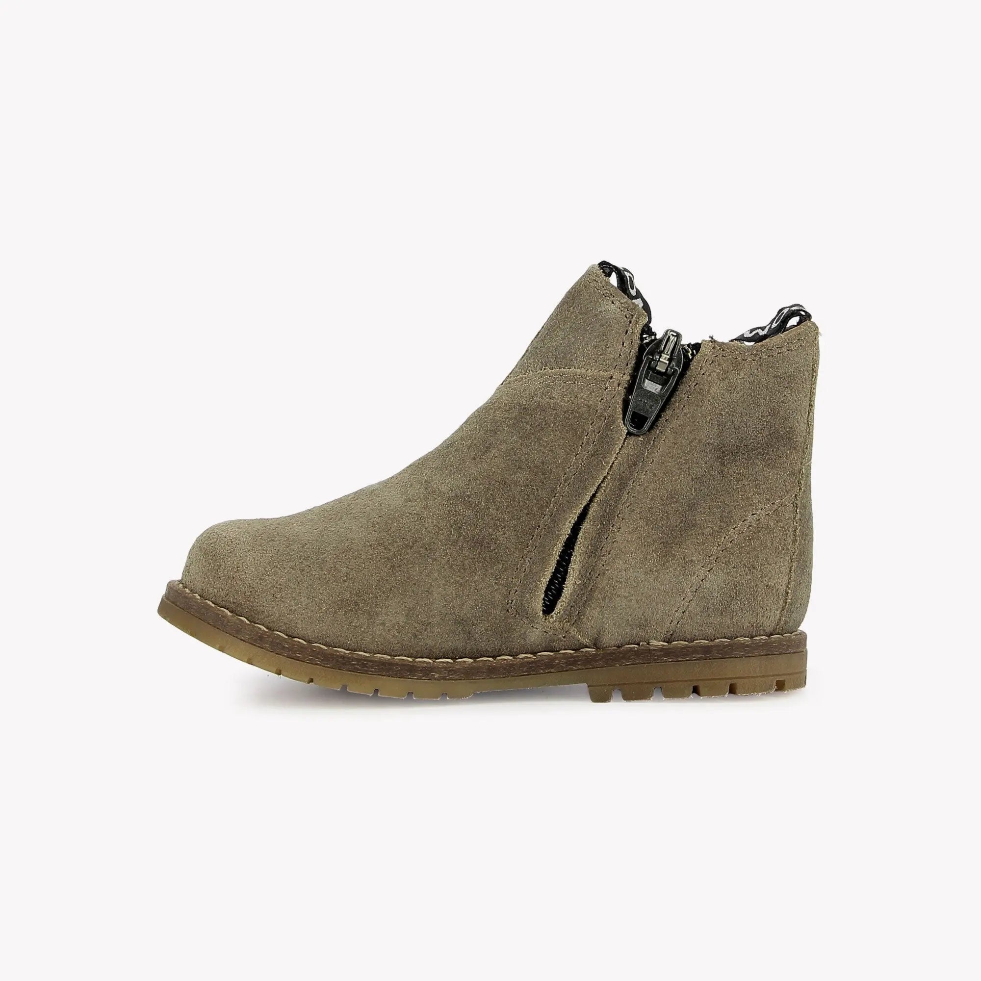 POM D'API BOOTS & ANKLE BOOTS - BOB JOD ZIP - OILY VELVET - KHAKI - Pom d'Api