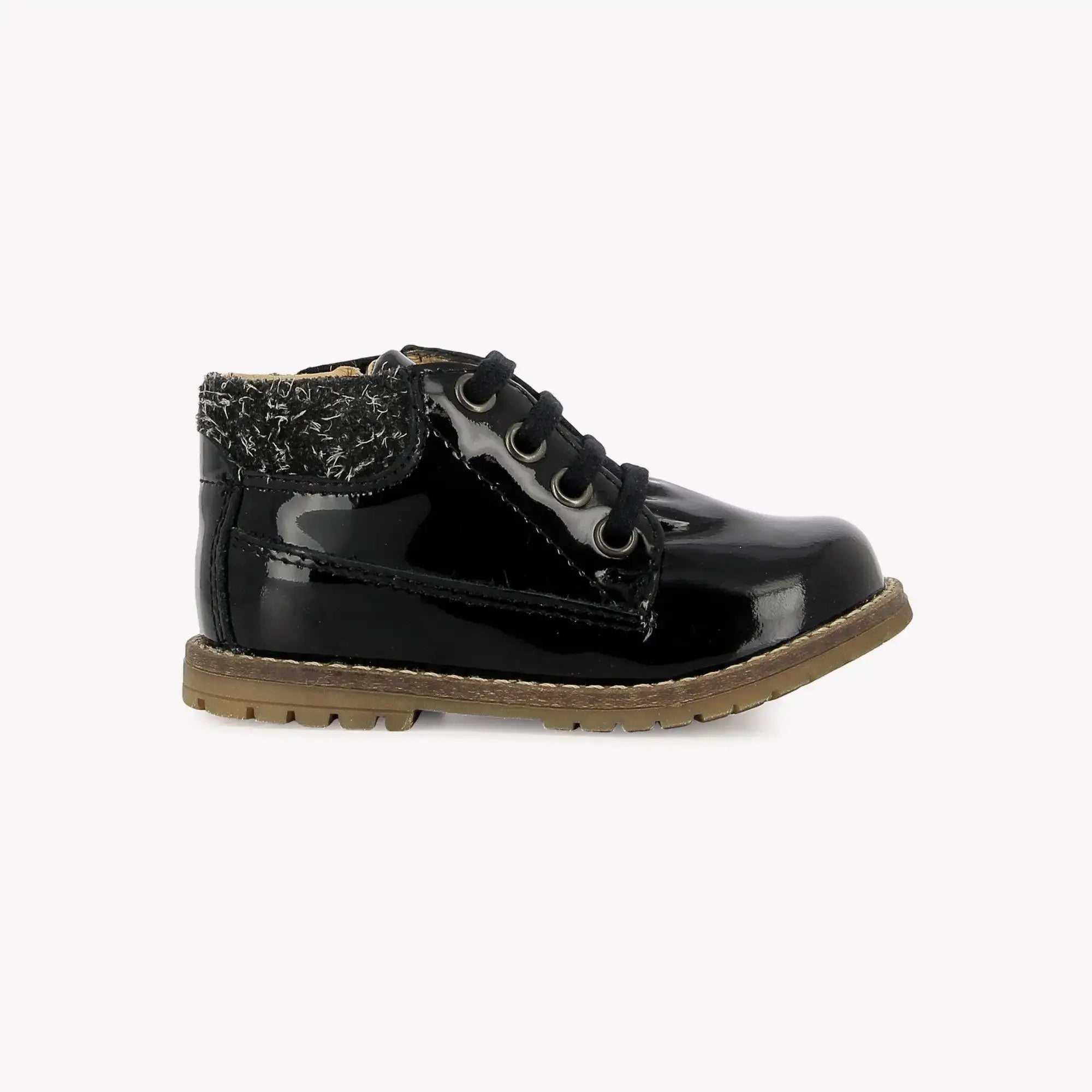 POM D'API - BOOTS & BOTTINES - BOB ZIP WORK - VERNIS - NOIR - Pom d'Api