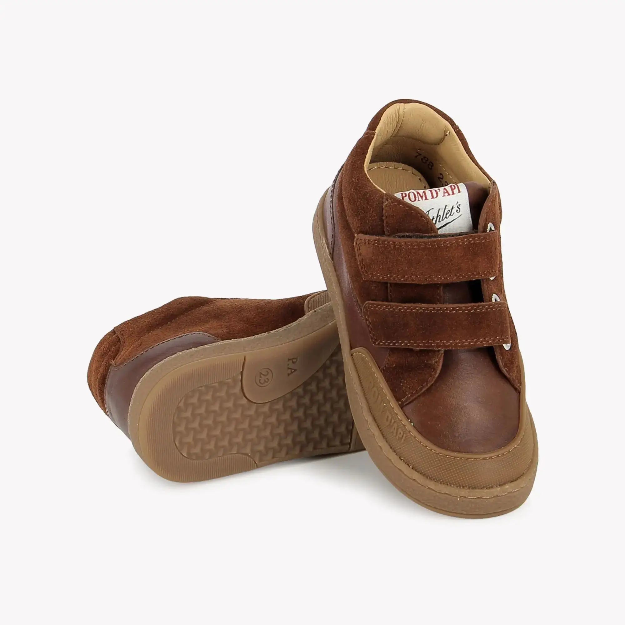 POM D'API SNEAKERS - BACKY FOAM - VELVET - NAPPA LEATHER - BROWN - PURPLE - Pom d'Api