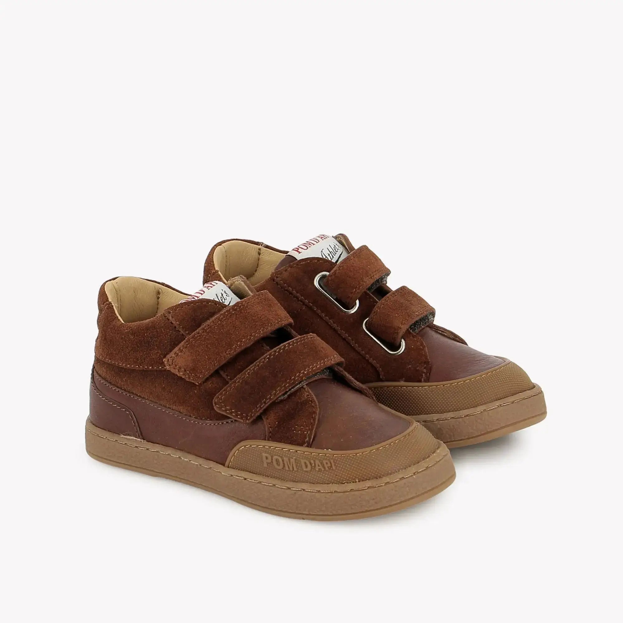 POM D'API SNEAKERS - BACKY FOAM - VELVET - NAPPA LEATHER - BROWN - PURPLE - Pom d'Api