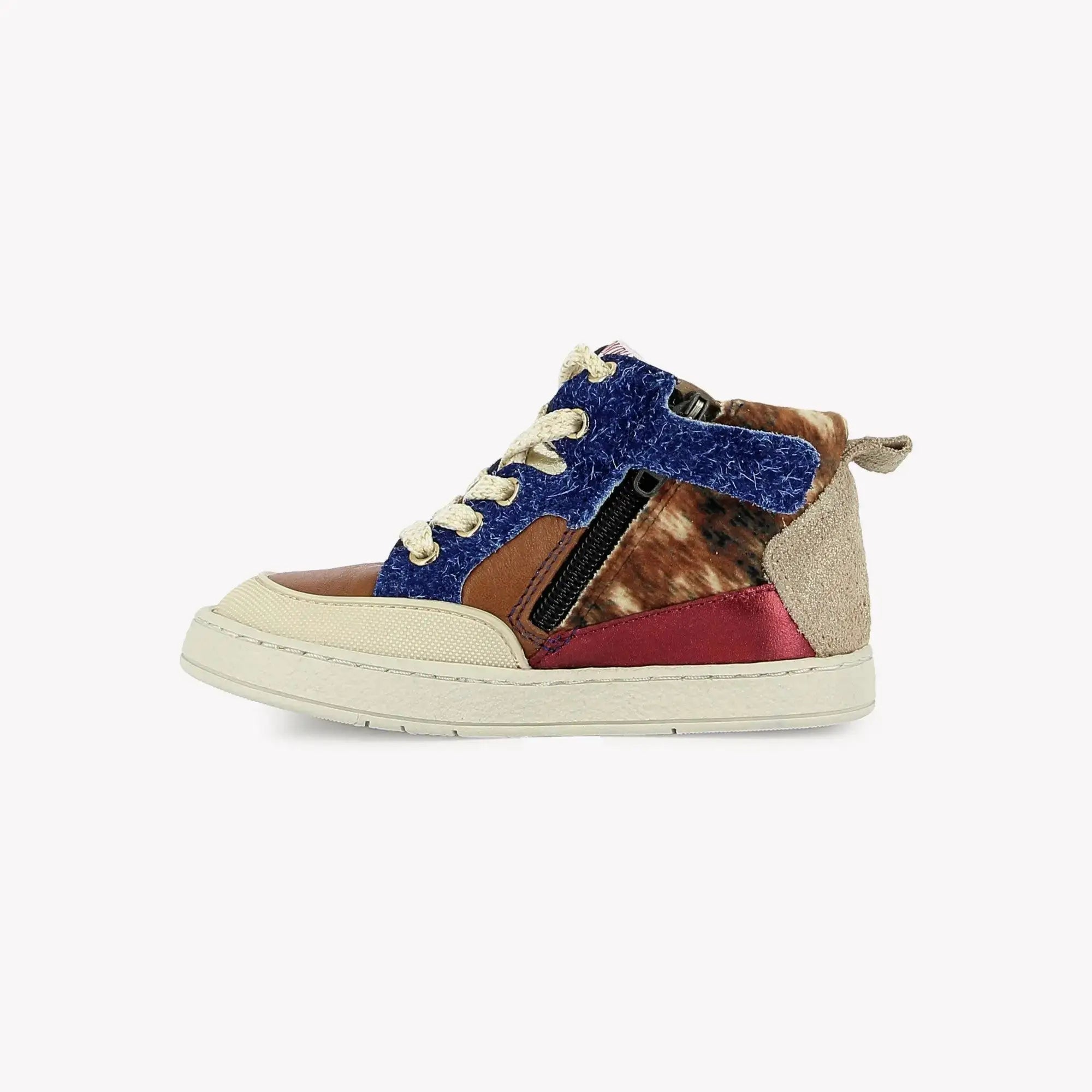 POM D'API SNEAKERS - MOUSSE BUMP - NAPPA - HAIRY - ELECTRIC BLUE - LEO PU - Pom d'Api
