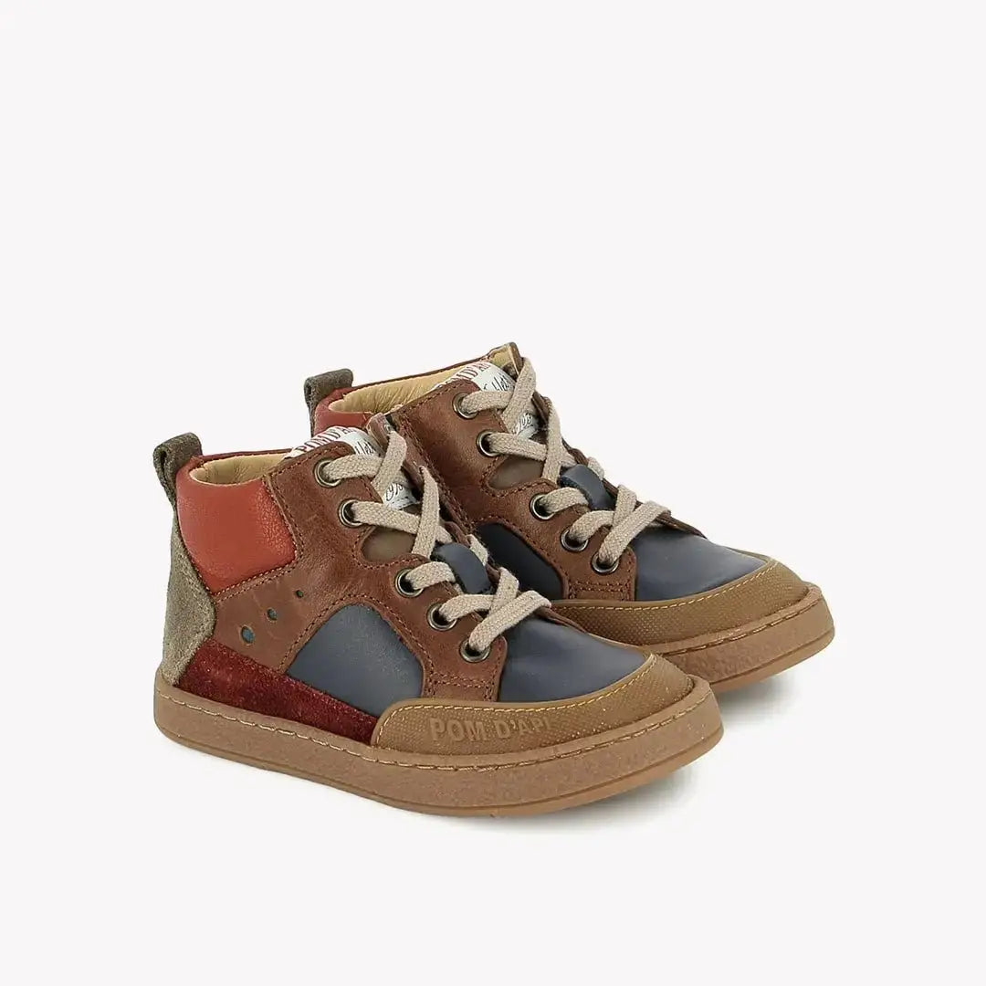 POM D'API SNEAKERS - MOUSSE BUMP - NAPPA - VELVET - NAVY - FIR - Pom d'Api